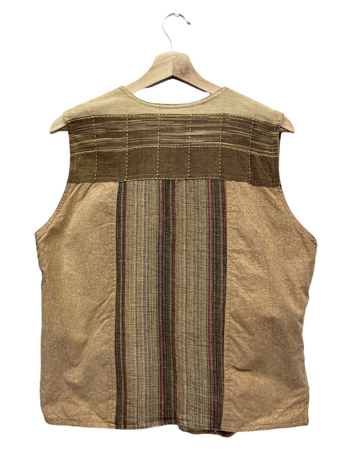 Jun Takahashi × Vintage KAWAMAHAL 90's Native Patchwork Sashiko Vest Kapital Style Size US M / EU 48-50 / 2 - 2 Thumbnail