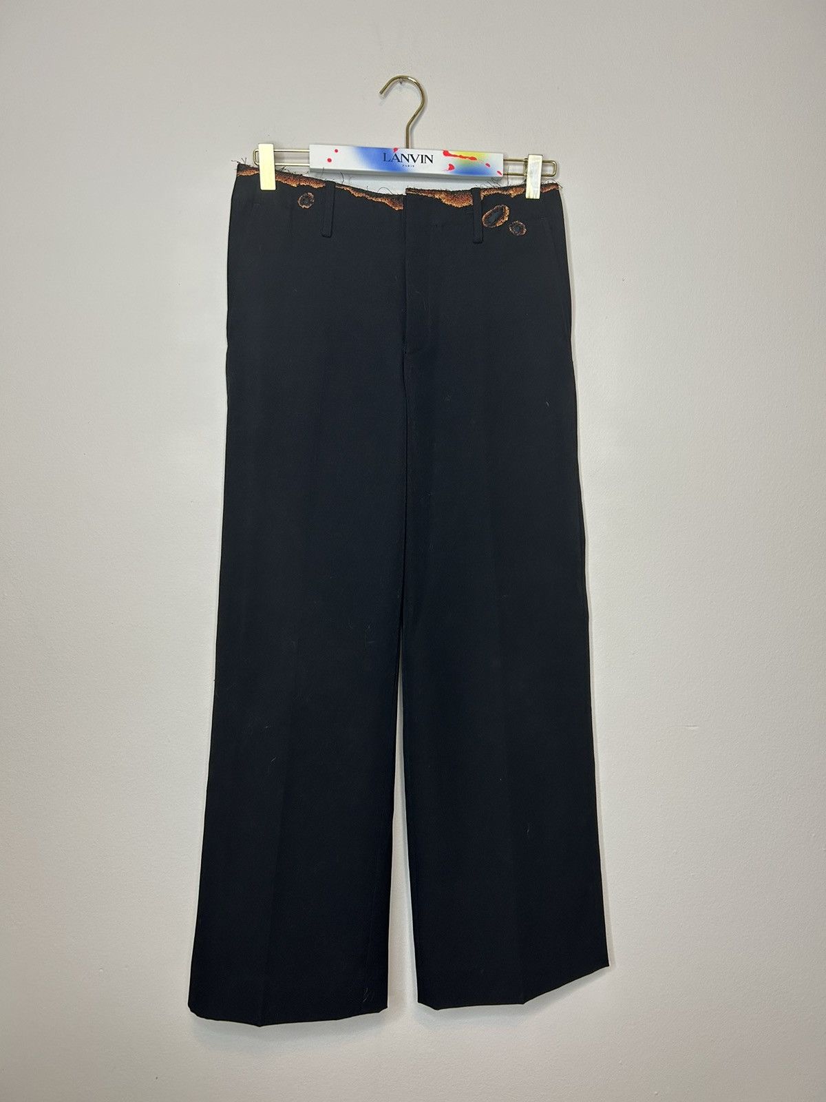 image of Doublet 1 Of 100 Burning Embroidery Pants Grail in Black, Men's (Size 31)