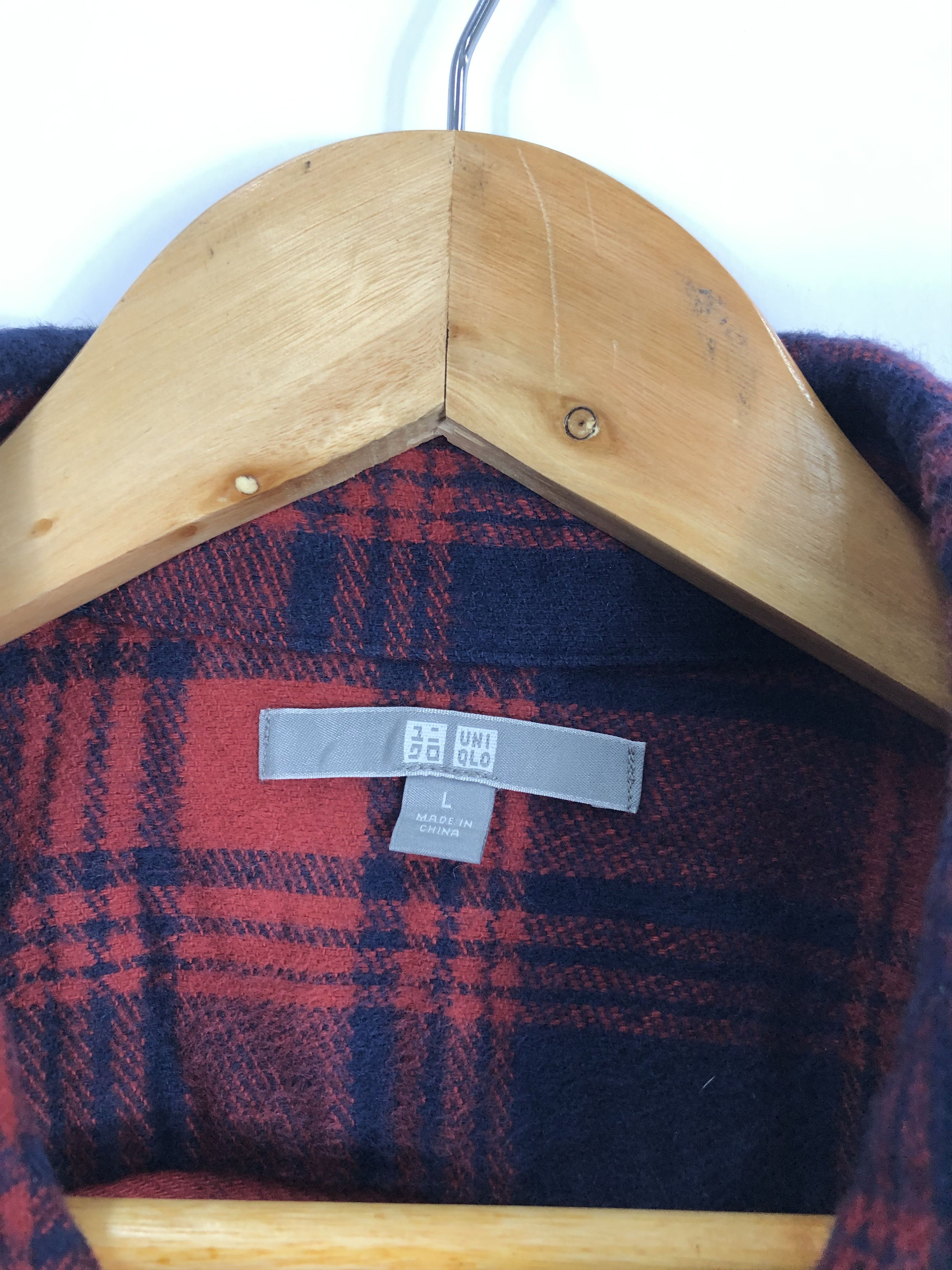 Uniqlo × Vintage Vintage Uniqlo Shadow Plaid Flannel Size US L / EU 52-54 / 3 - 6 Thumbnail