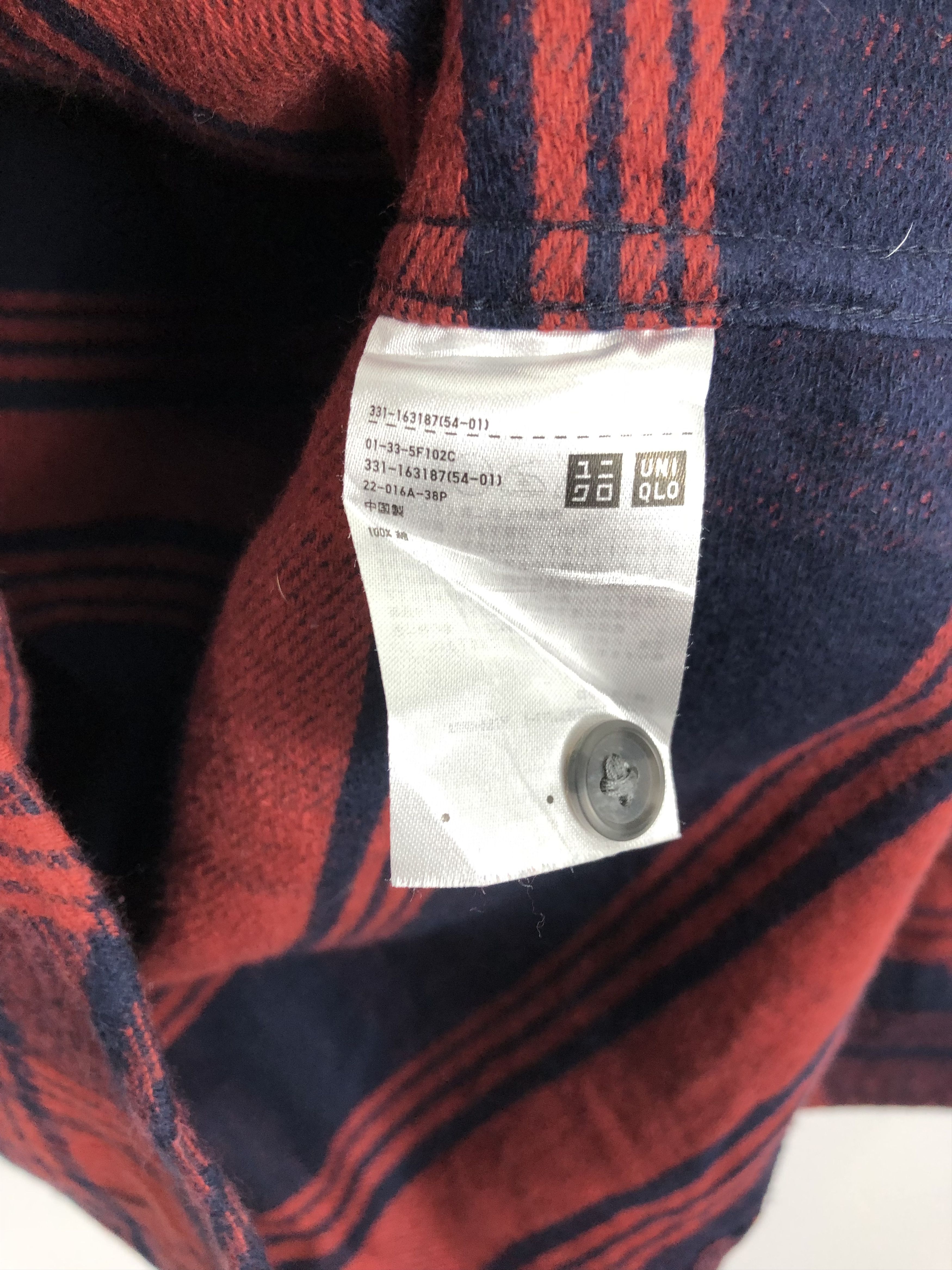 Uniqlo × Vintage Vintage Uniqlo Shadow Plaid Flannel Size US L / EU 52-54 / 3 - 7 Thumbnail