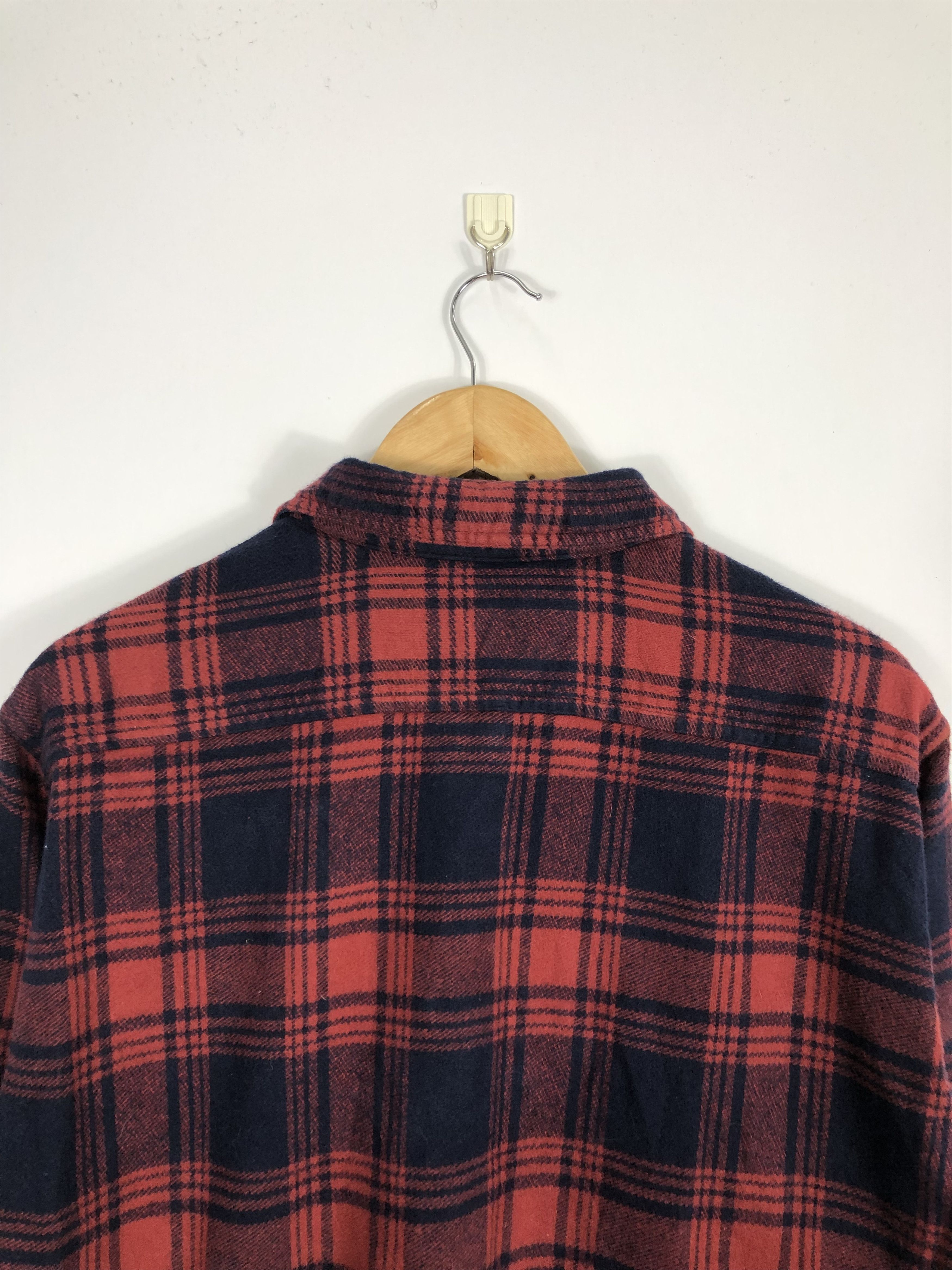 Uniqlo × Vintage Vintage Uniqlo Shadow Plaid Flannel Size US L / EU 52-54 / 3 - 5 Thumbnail