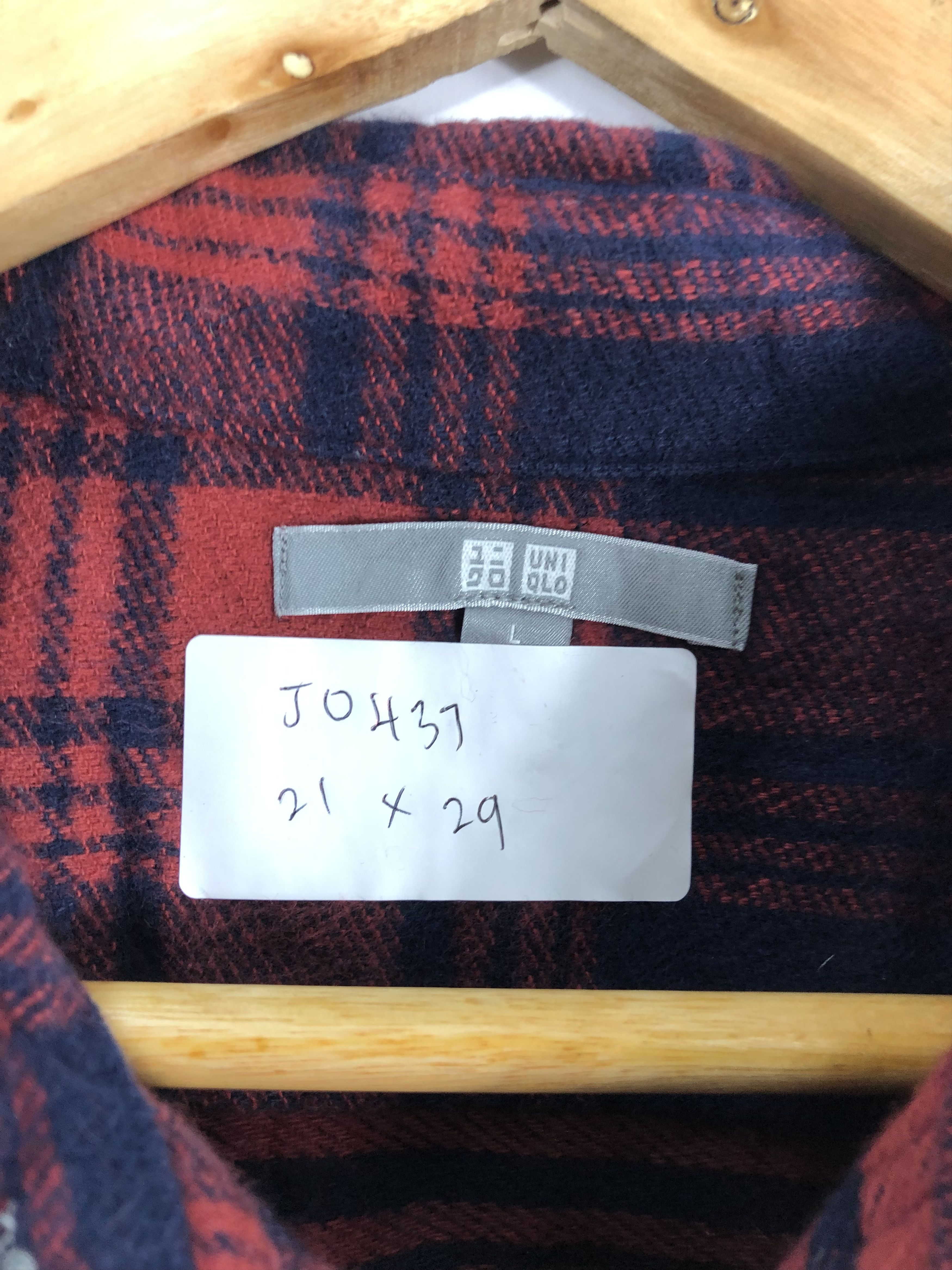 Uniqlo × Vintage Vintage Uniqlo Shadow Plaid Flannel Size US L / EU 52-54 / 3 - 10 Thumbnail