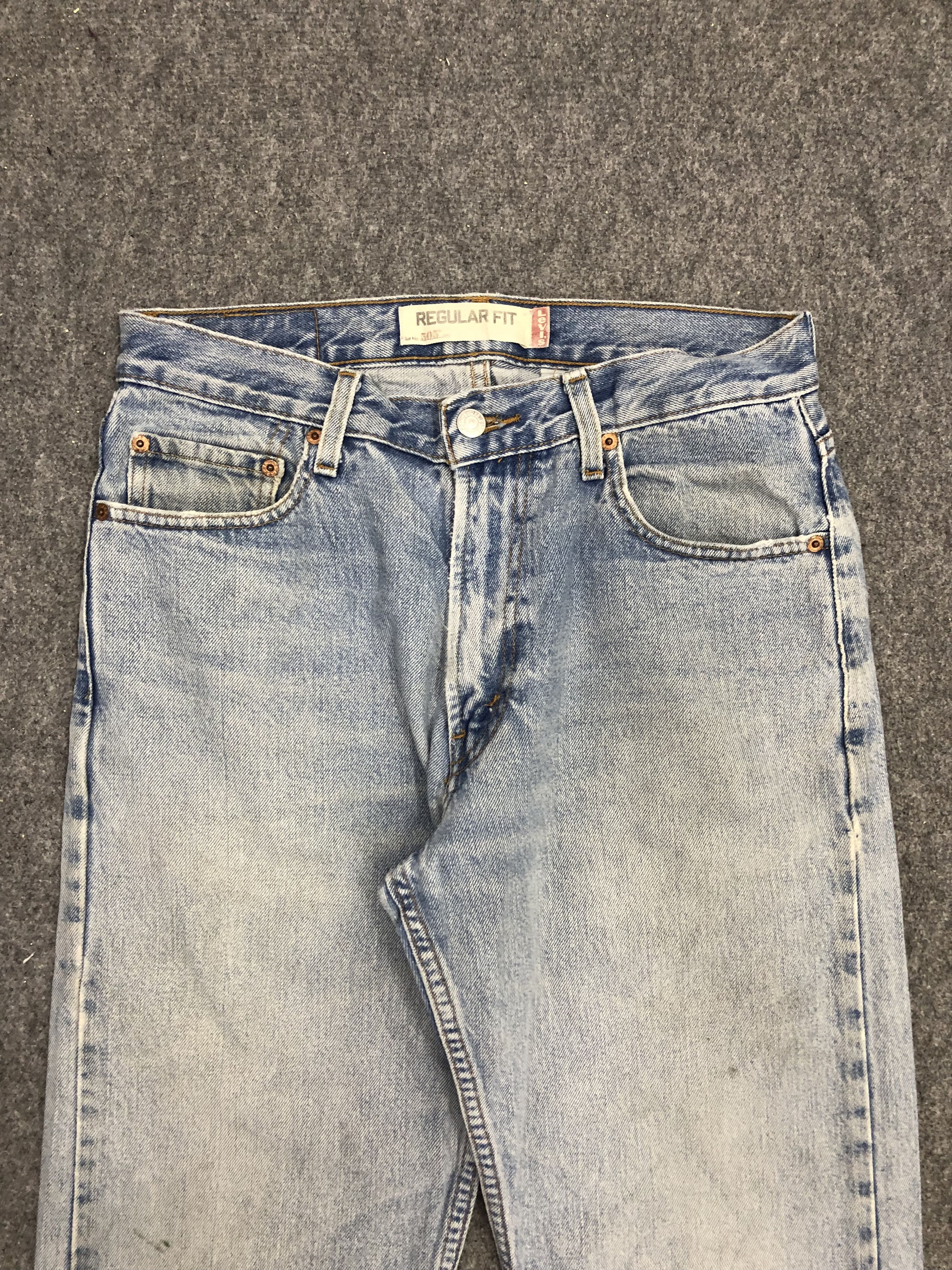 Levi's Vintage Levis 505 Light Wash Jeans DP1143 Size US 31 - 2 Thumbnail