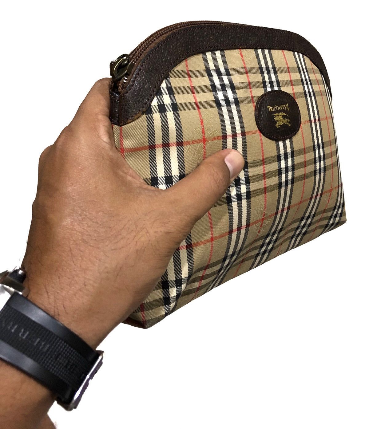 Burberry Vintage 90s Burberrys' Classic Check Pattern Pouches Bag Size ONE SIZE - 3 Thumbnail