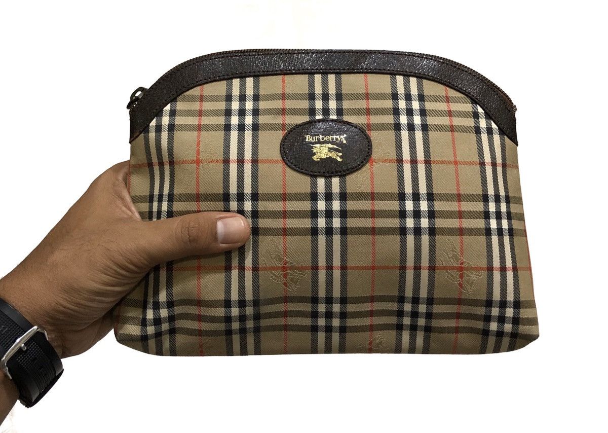 Burberry Vintage 90s Burberrys' Classic Check Pattern Pouches Bag Size ONE SIZE - 4 Thumbnail