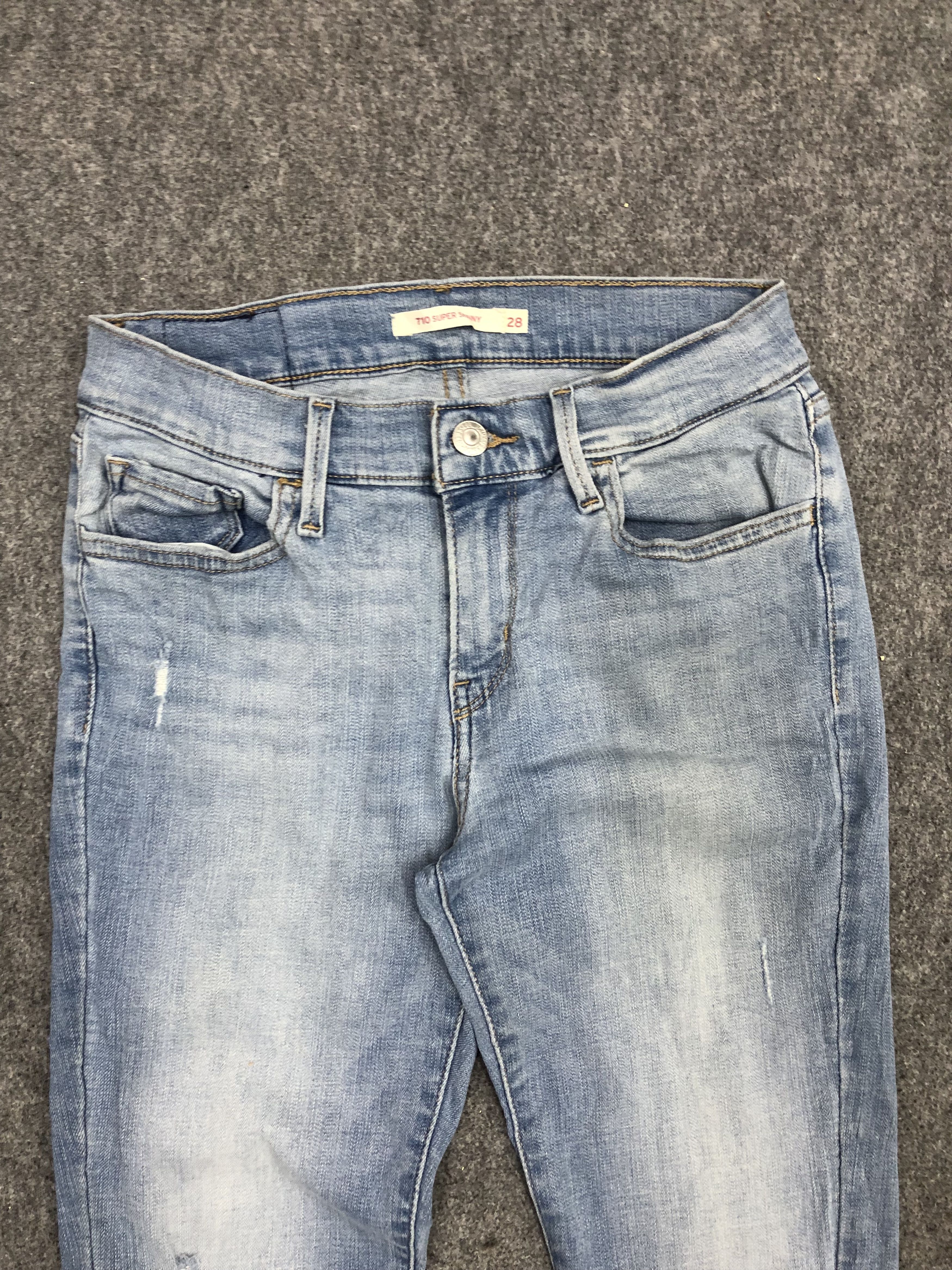 Levi's Vintage 710 Faded Blue Skinny Jeans DP1225 Size US 27 - 2 Thumbnail