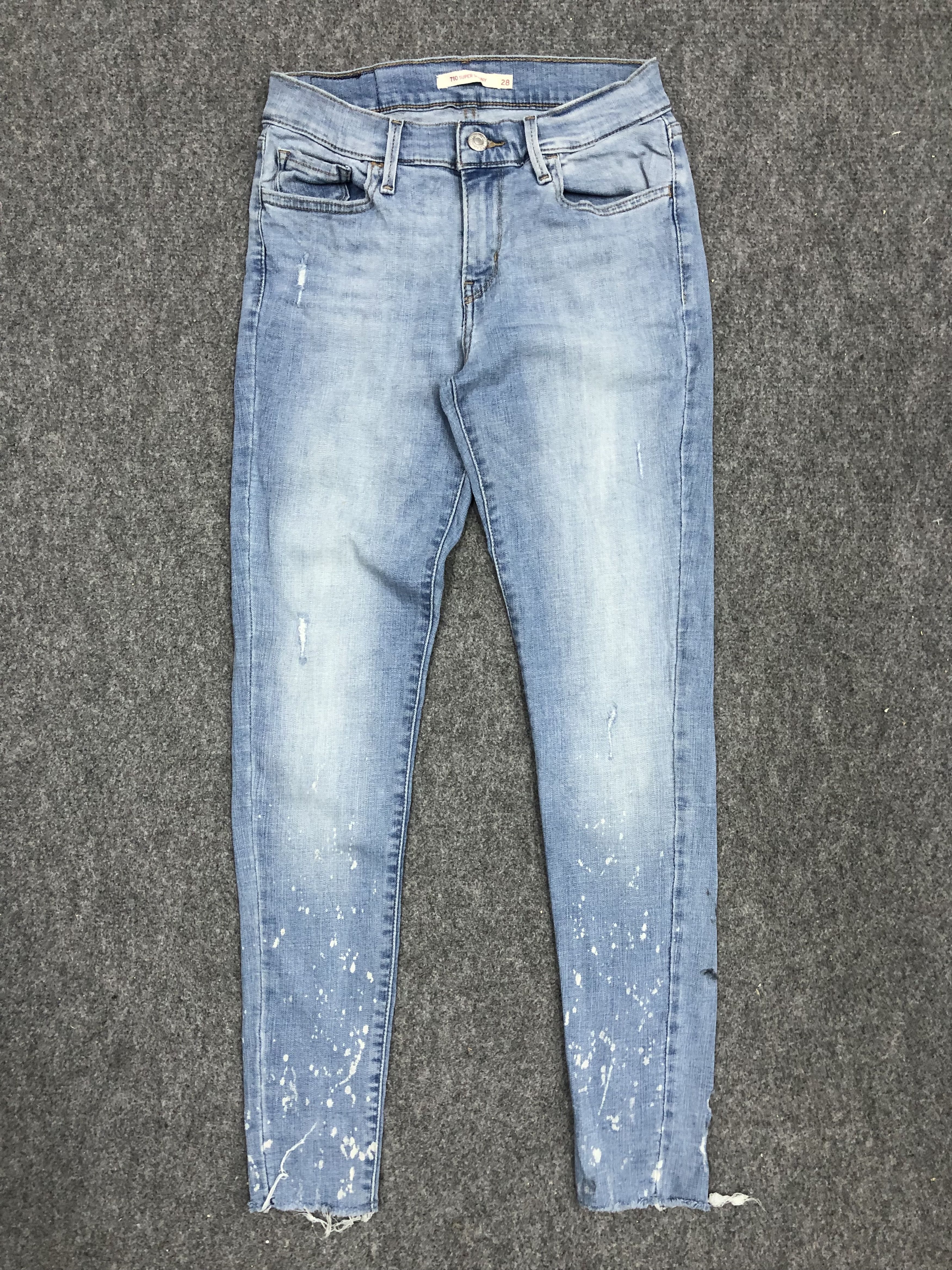 Levi's Vintage 710 Faded Blue Skinny Jeans DP1225 Size US 27 - 1 Thumbnail