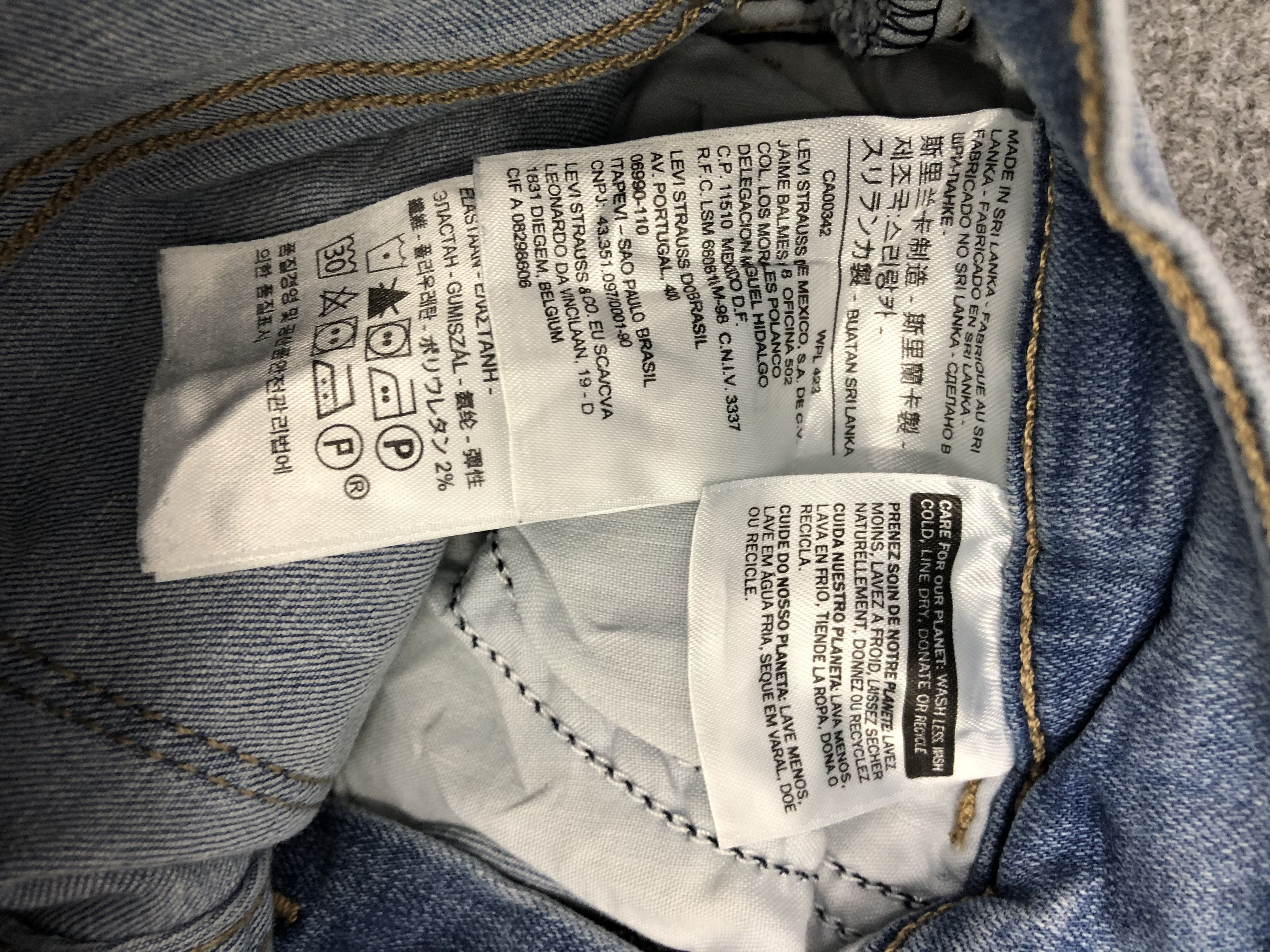 Levi's Vintage 710 Faded Blue Skinny Jeans DP1225 Size US 27 - 6 Thumbnail