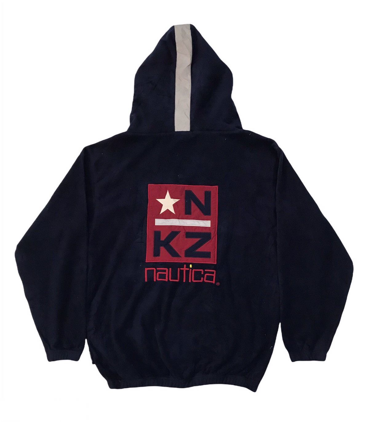 Nautica Big Logo Nautica Sweater Fleece Wide Hoodie Size US L / EU 52-54 / 3 - 1 Thumbnail