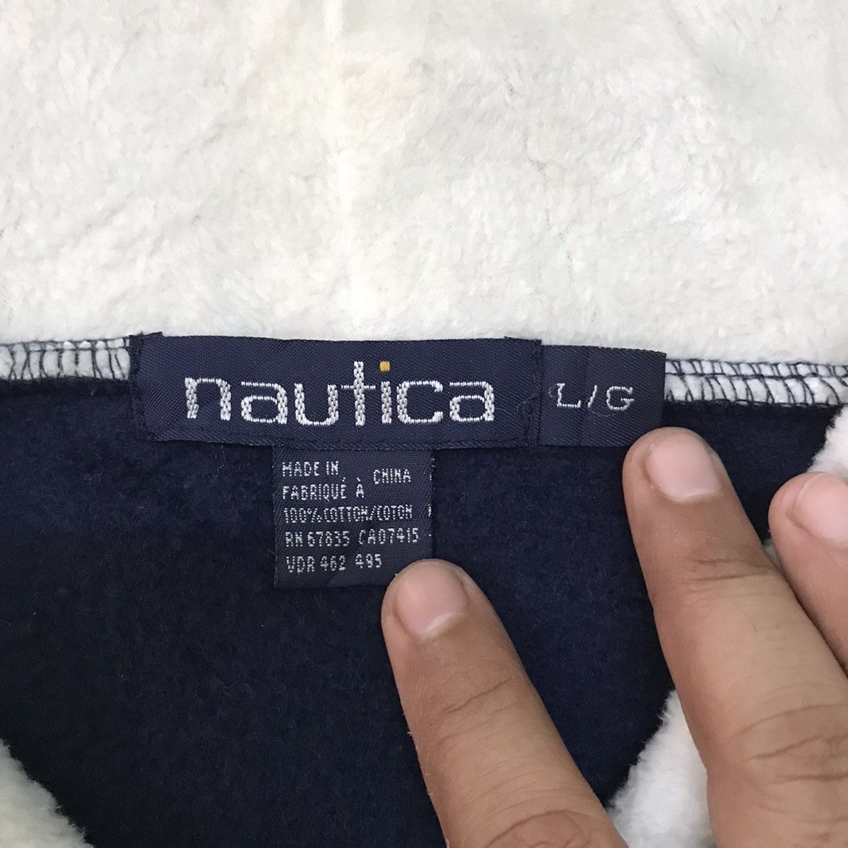 Nautica Big Logo Nautica Sweater Fleece Wide Hoodie Size US L / EU 52-54 / 3 - 14 Thumbnail