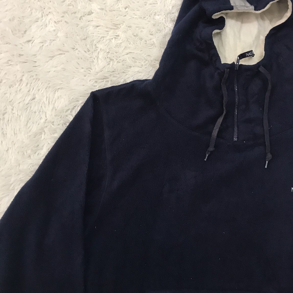 Nautica Big Logo Nautica Sweater Fleece Wide Hoodie Size US L / EU 52-54 / 3 - 3 Thumbnail