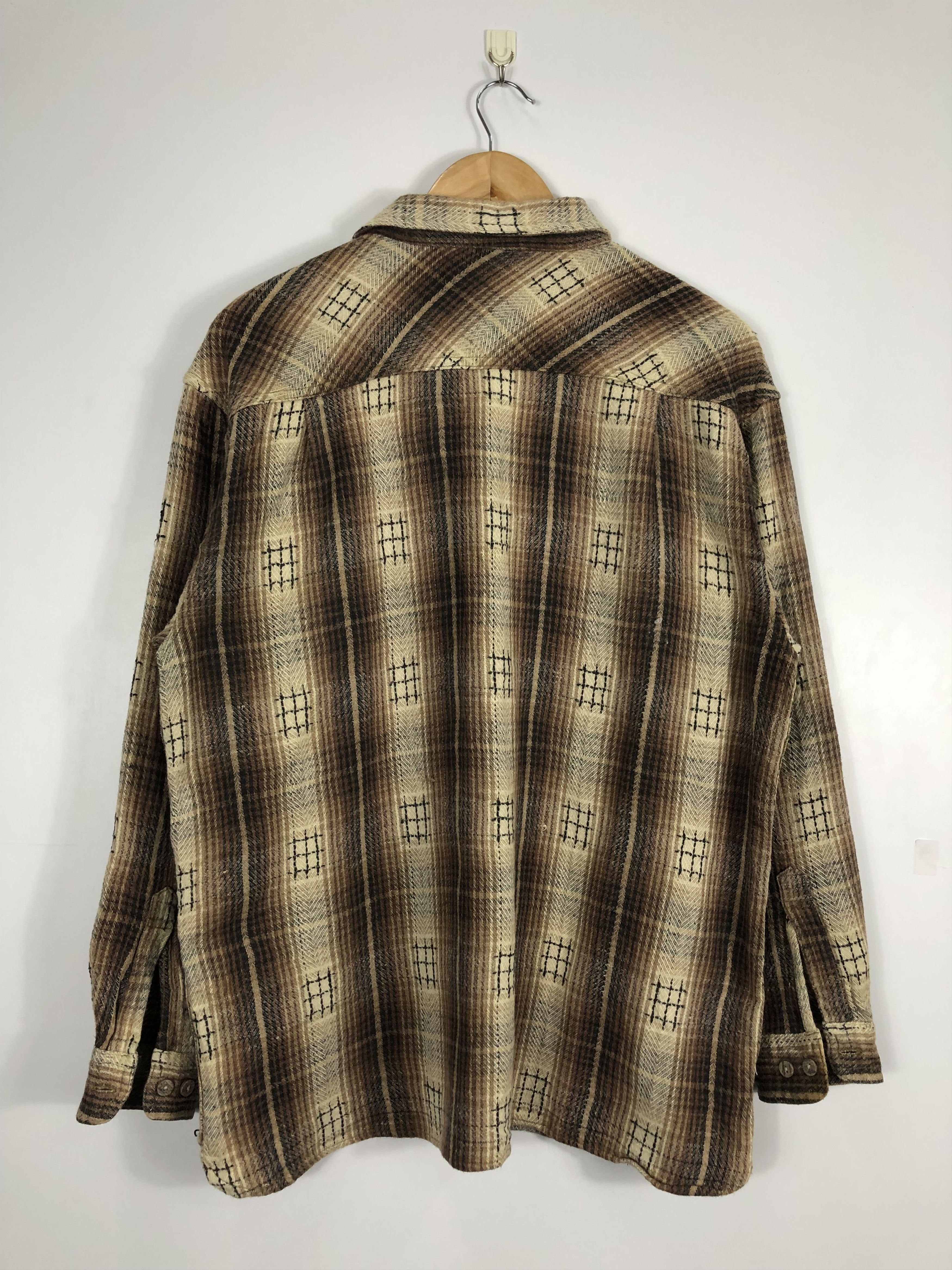 Japanese Brand × Vintage Vintage Japanese Brand Shadowplaid Flannel Size US L / EU 52-54 / 3 - 3 Thumbnail