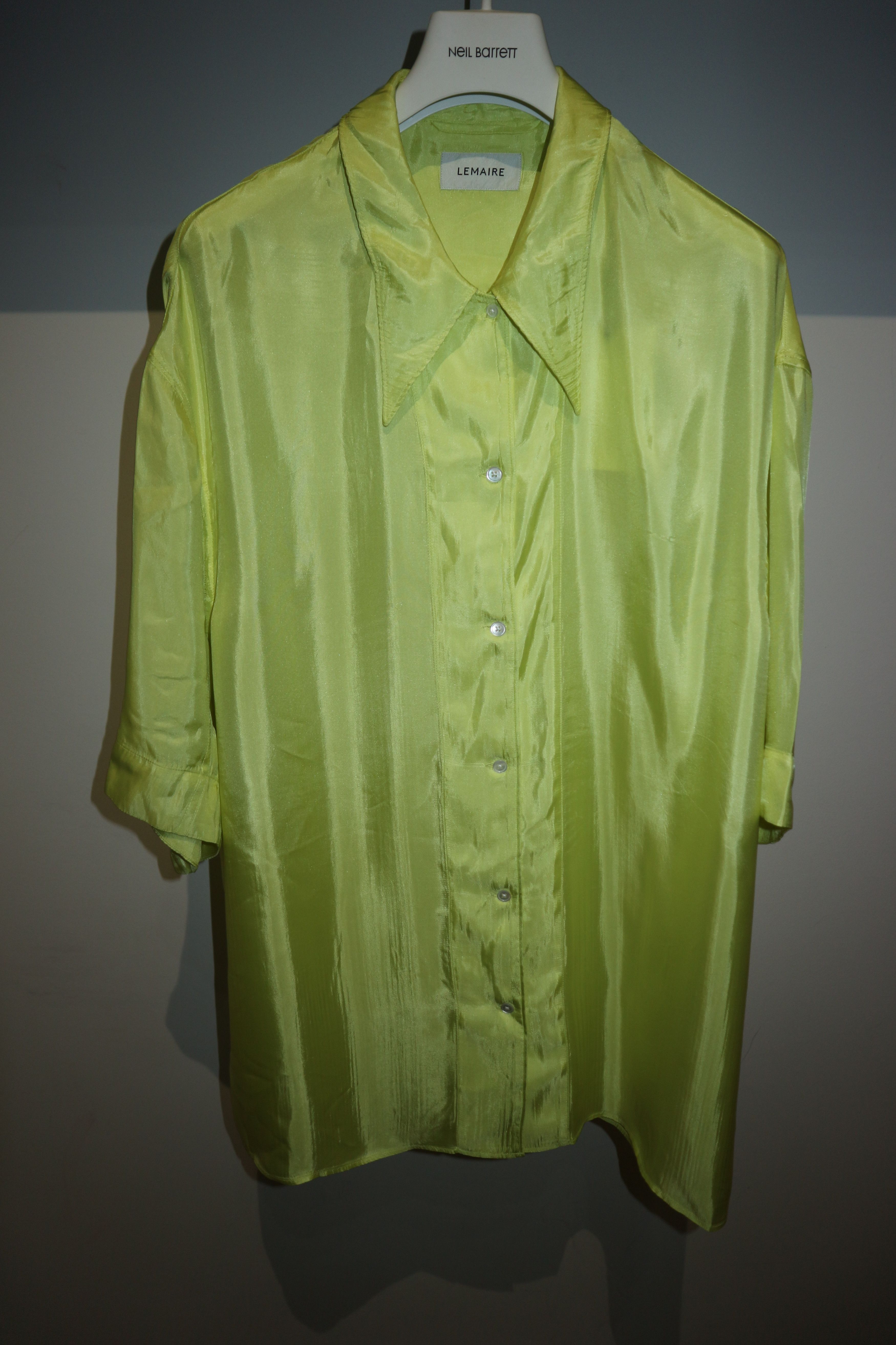 image of Lemaire Acetate Oversized Shirt in Yellow, Men's (Size Small)