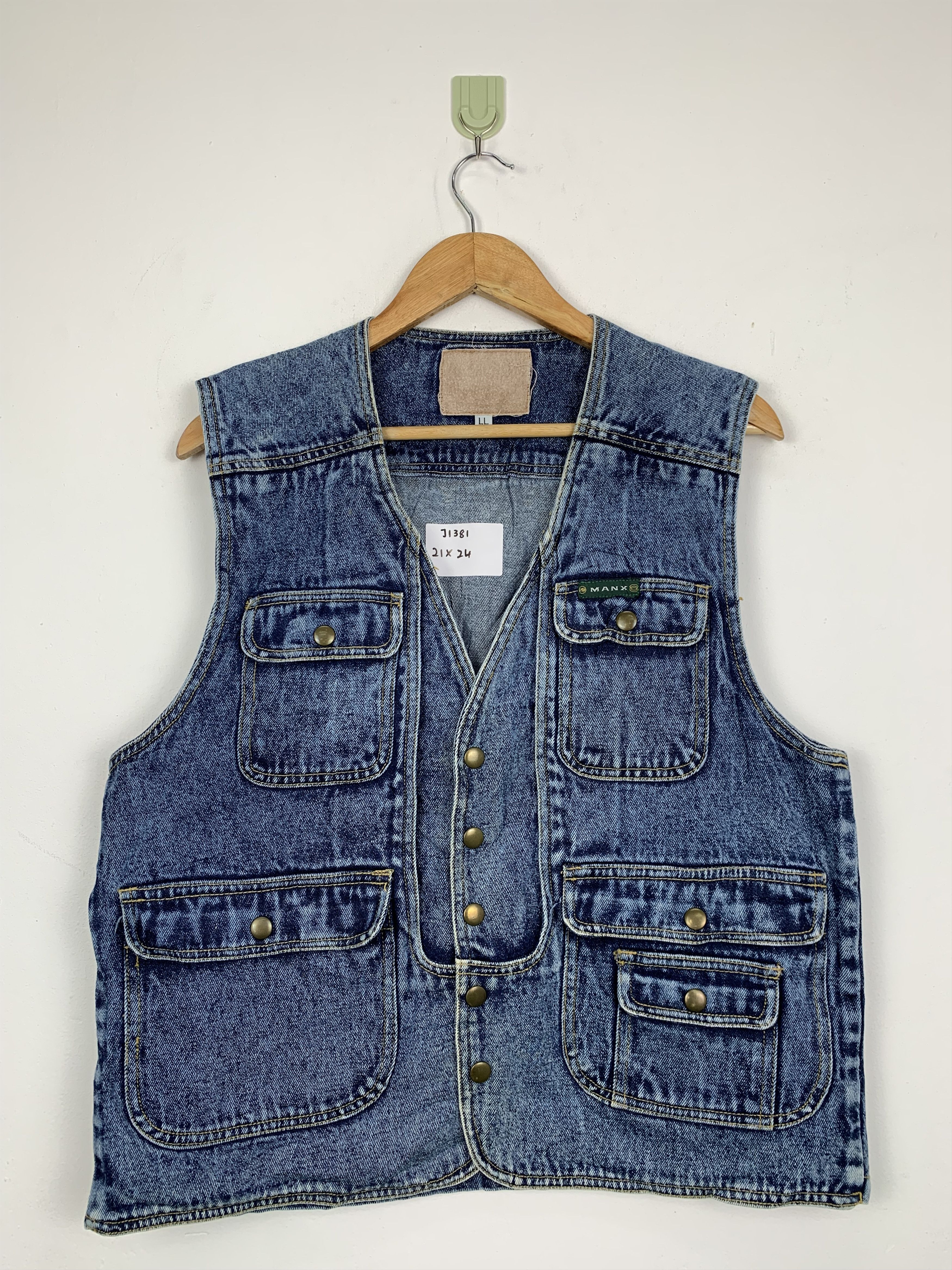 Japanese Brand × Vintage Vintage Japanese Brand Denim Vest Size US XL / EU 56 / 4 - 1 Thumbnail