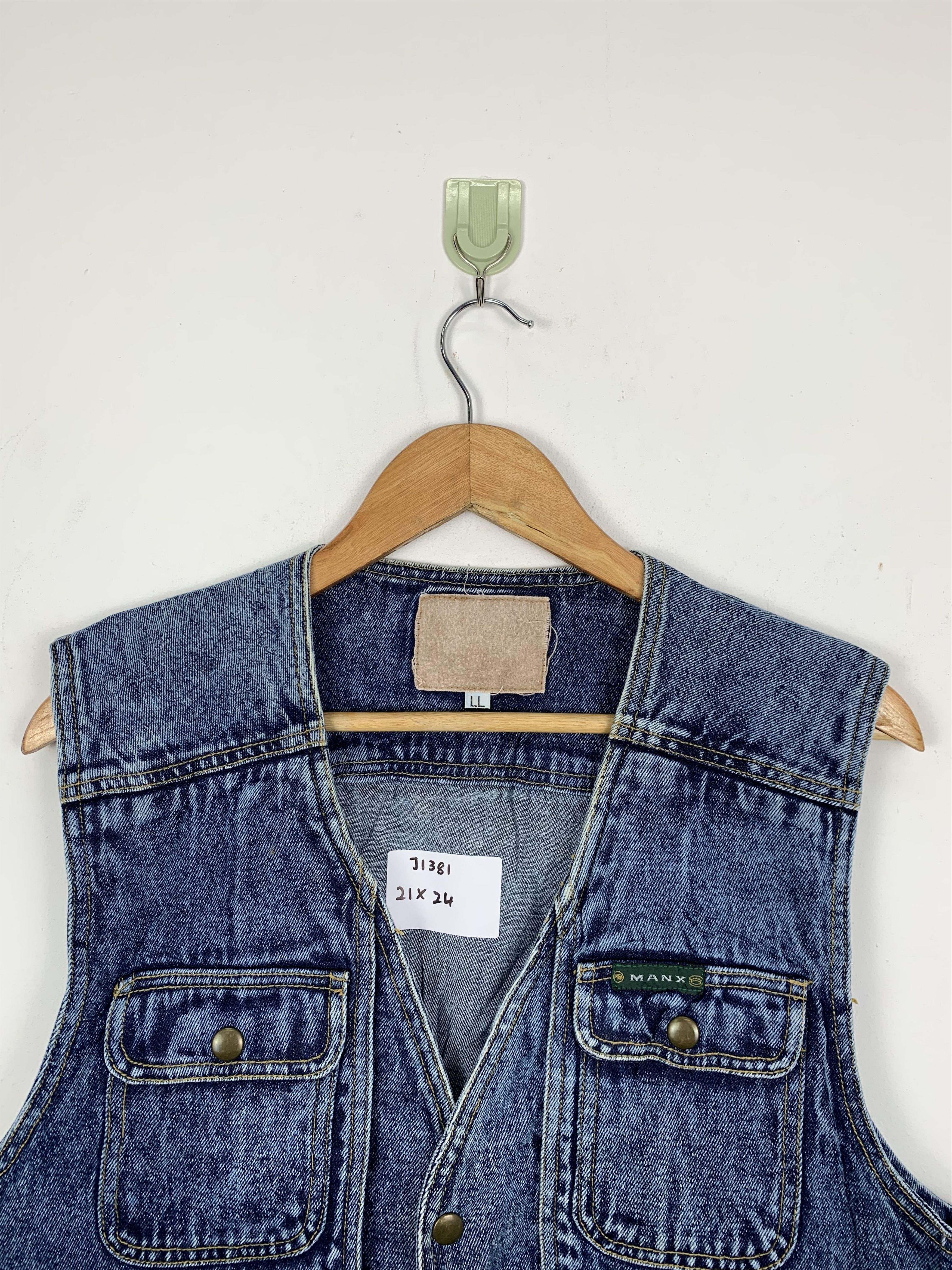 Japanese Brand × Vintage Vintage Japanese Brand Denim Vest Size US XL / EU 56 / 4 - 2 Thumbnail