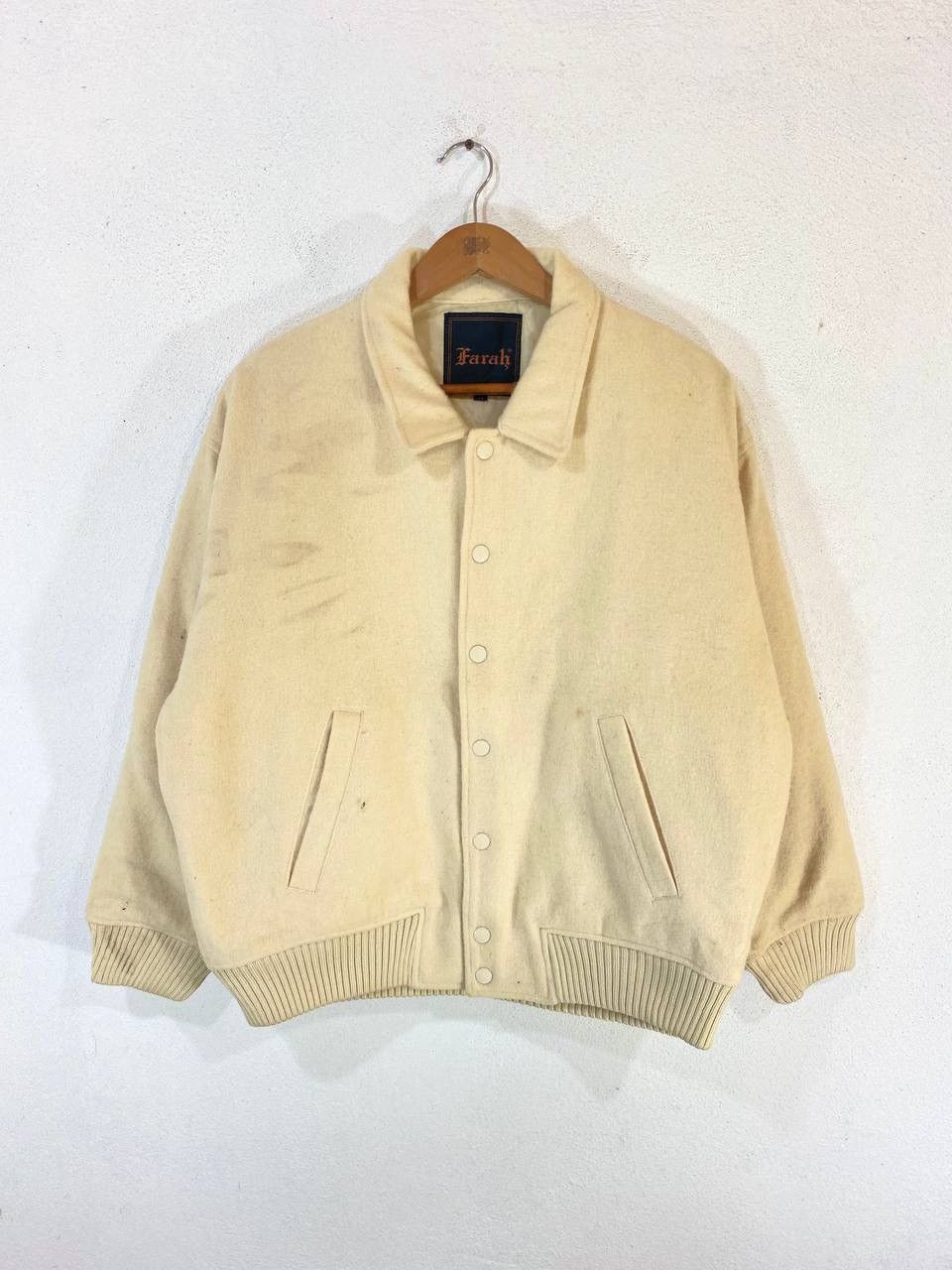 Farah Vintage Farah Fully Wool Varsity Jacket Nice Design Size US M / EU 48-50 / 2 - 1 Thumbnail