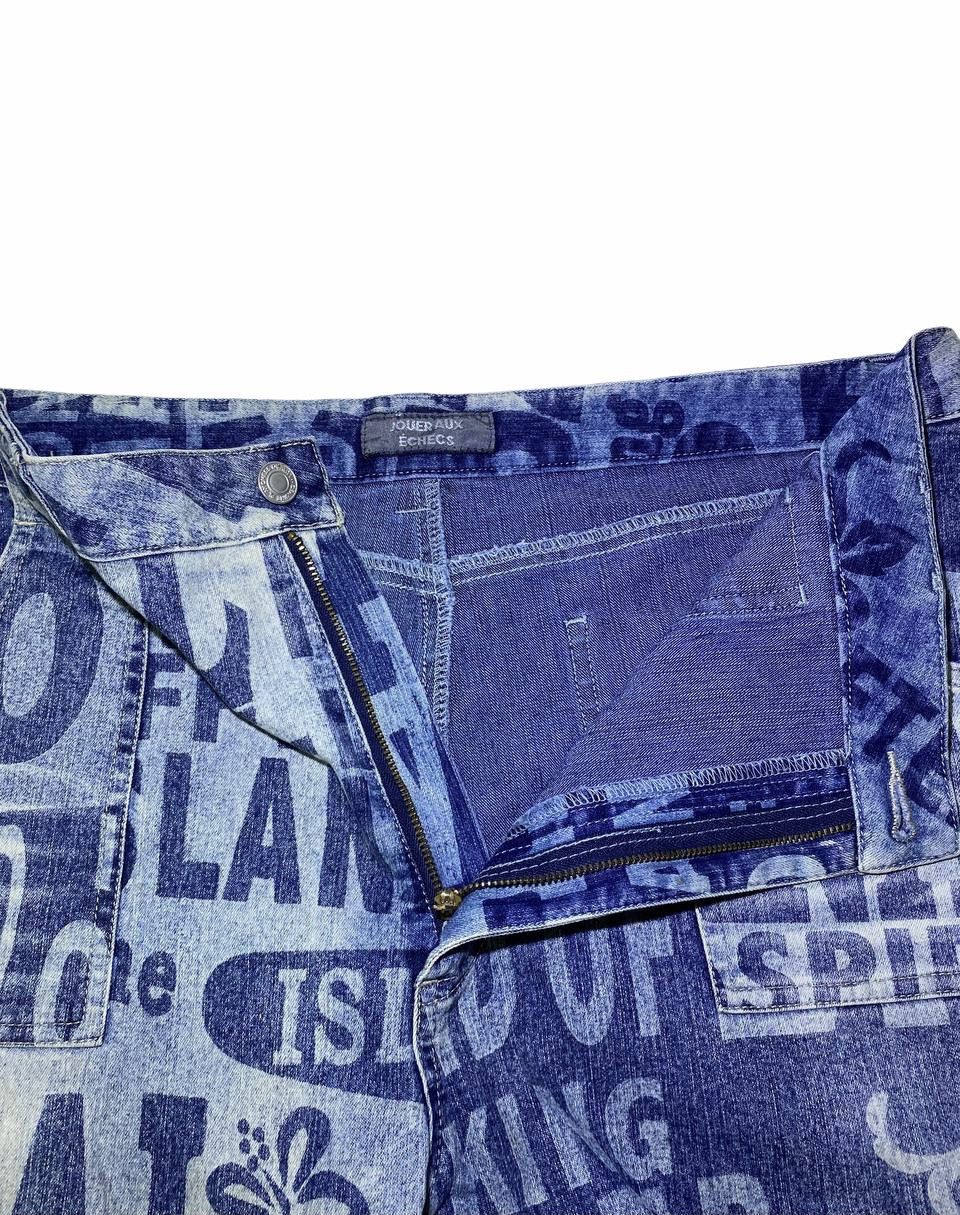 Japanese Brand Rare all over print bootcut flare denim very nice design Size US 38 / EU 54 - 5 Thumbnail