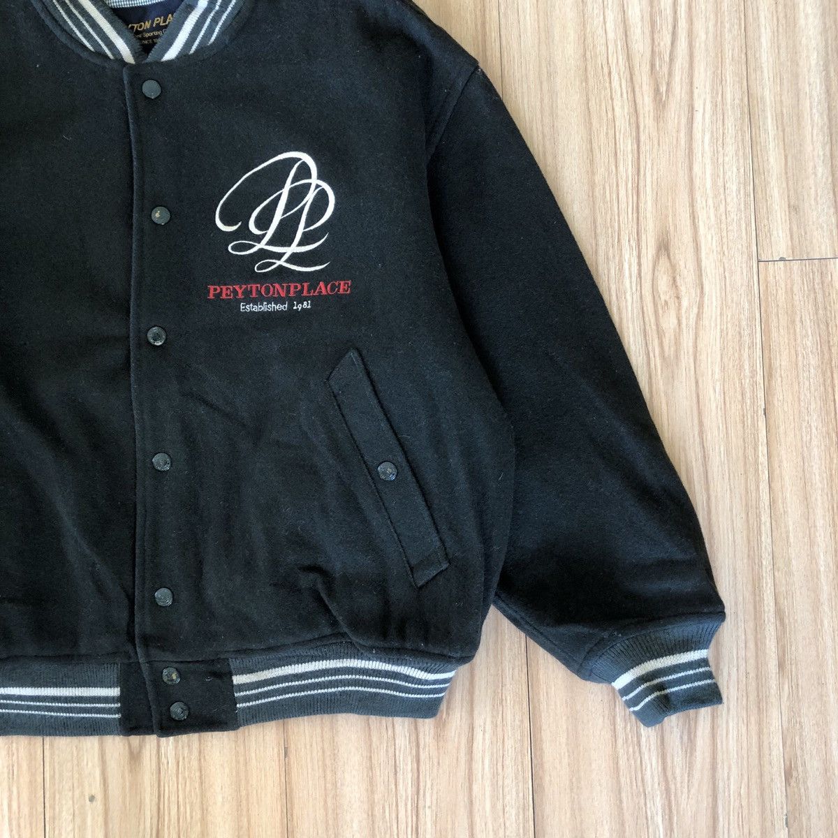 Other 🔥PEYTON PLACE EMBROIDERY WOOL VARSITY BOMBER JACKET Size M / US 6-8 / IT 42-44 - 4 Thumbnail