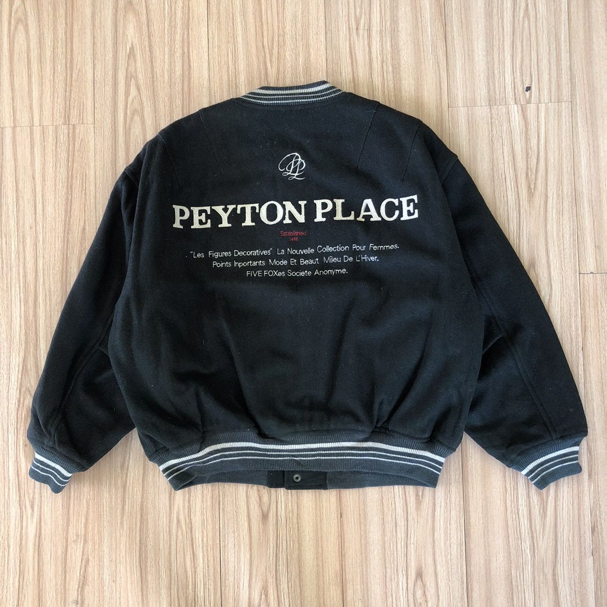 Other 🔥PEYTON PLACE EMBROIDERY WOOL VARSITY BOMBER JACKET Size M / US 6-8 / IT 42-44 - 8 Thumbnail