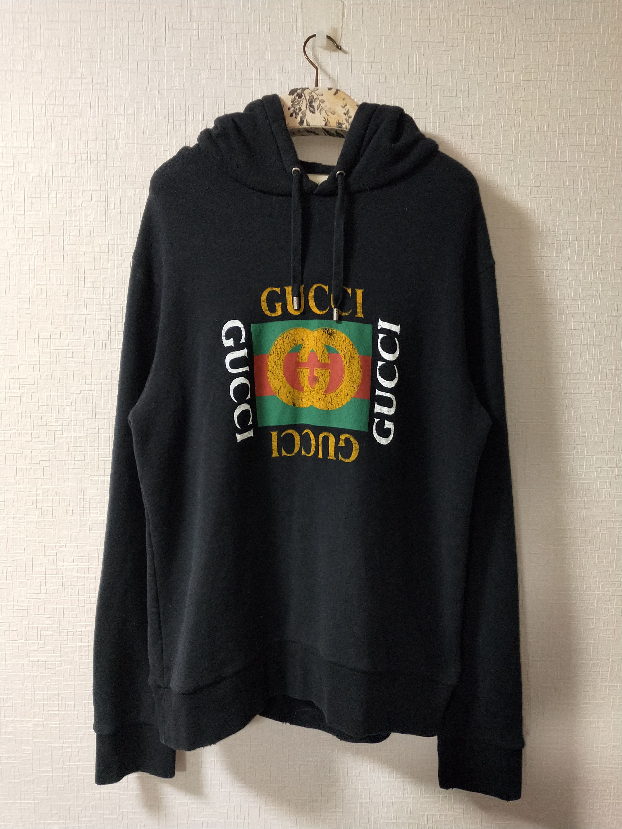 Gucci square 2025 logo hoodie