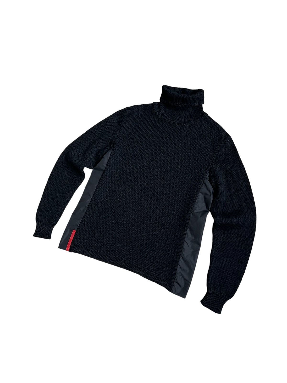 Prada × Vintage 🔥Archive Prada Nylon Wool Turtleneck Knit