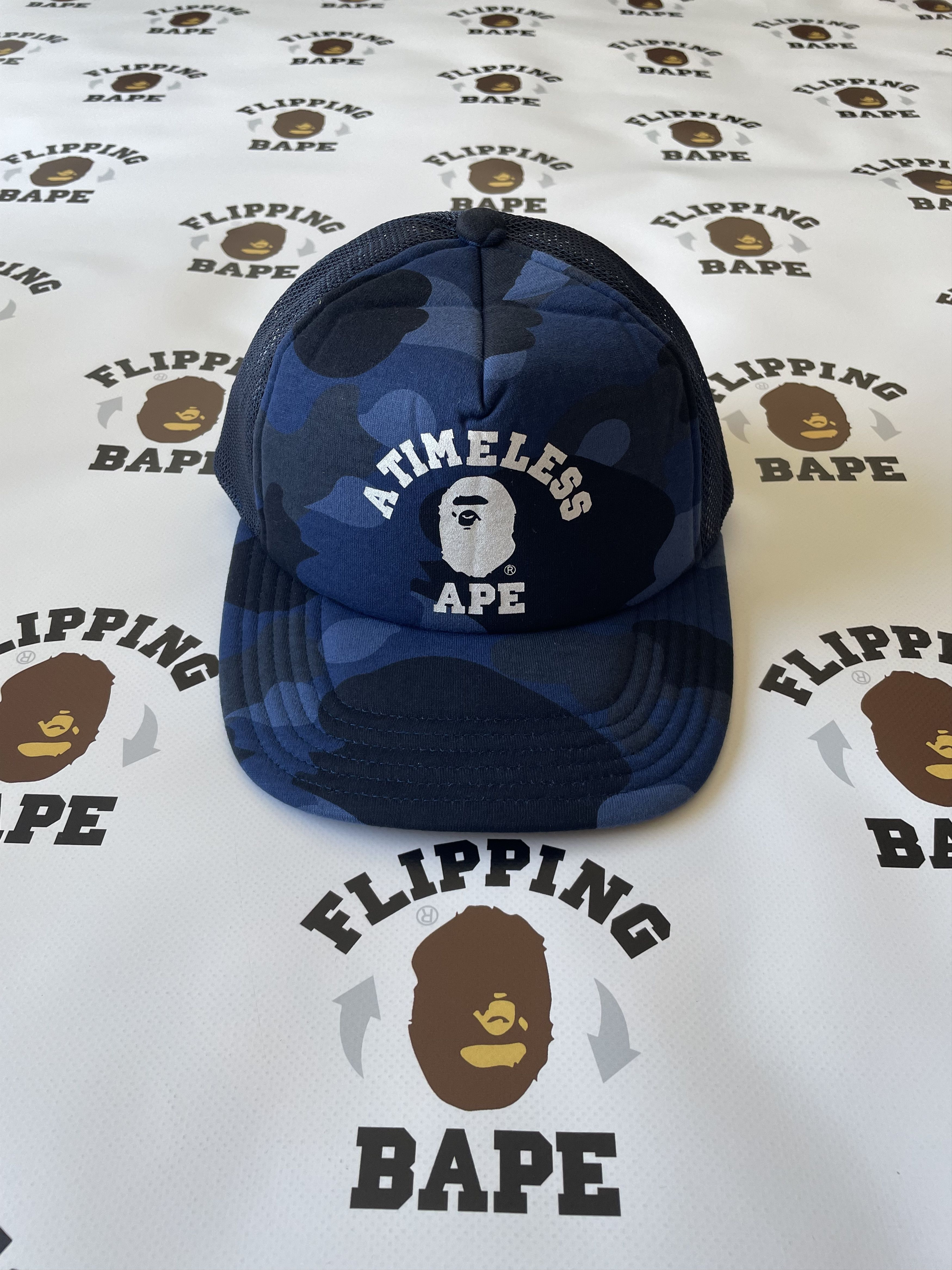 Bape BAPE X JJJJOUND COLOR CAMO COLLEGE MESH CAP | Grailed