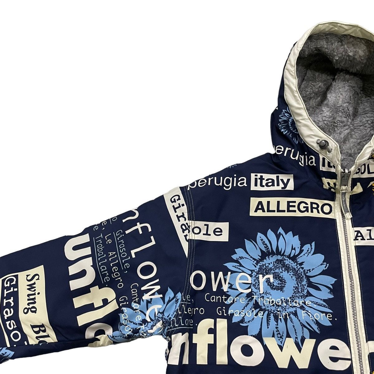 Ellesse Vintage 90’s Ellesse Sunflower Fullprint Reversible Jacket Size US M / EU 48-50 / 2 - 5 Thumbnail