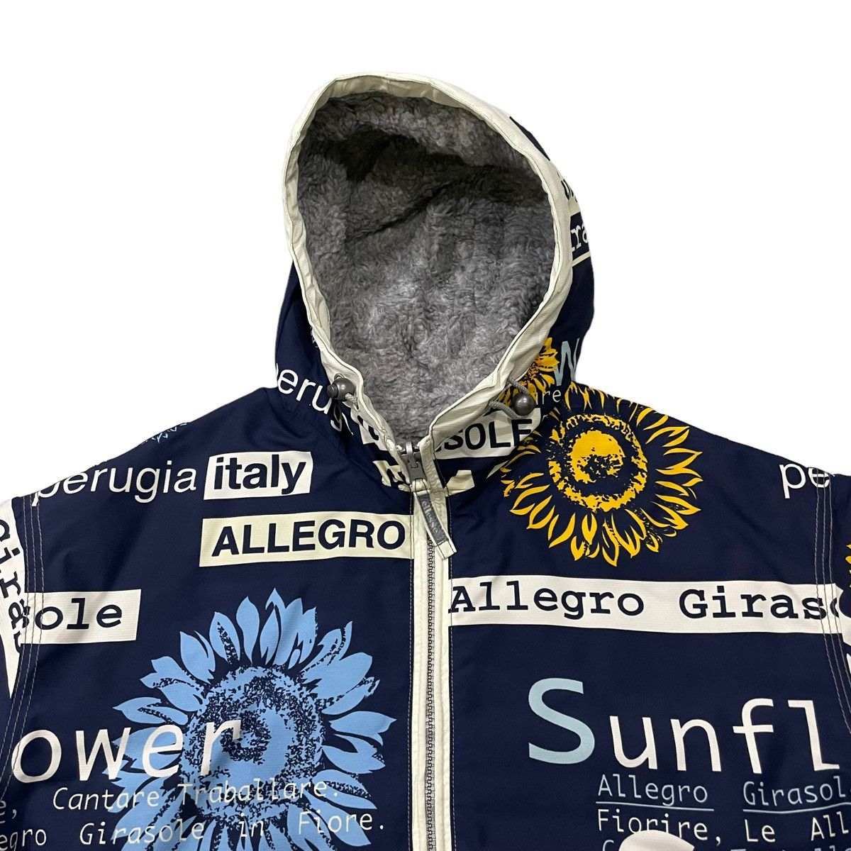 Ellesse Vintage 90’s Ellesse Sunflower Fullprint Reversible Jacket Size US M / EU 48-50 / 2 - 6 Thumbnail