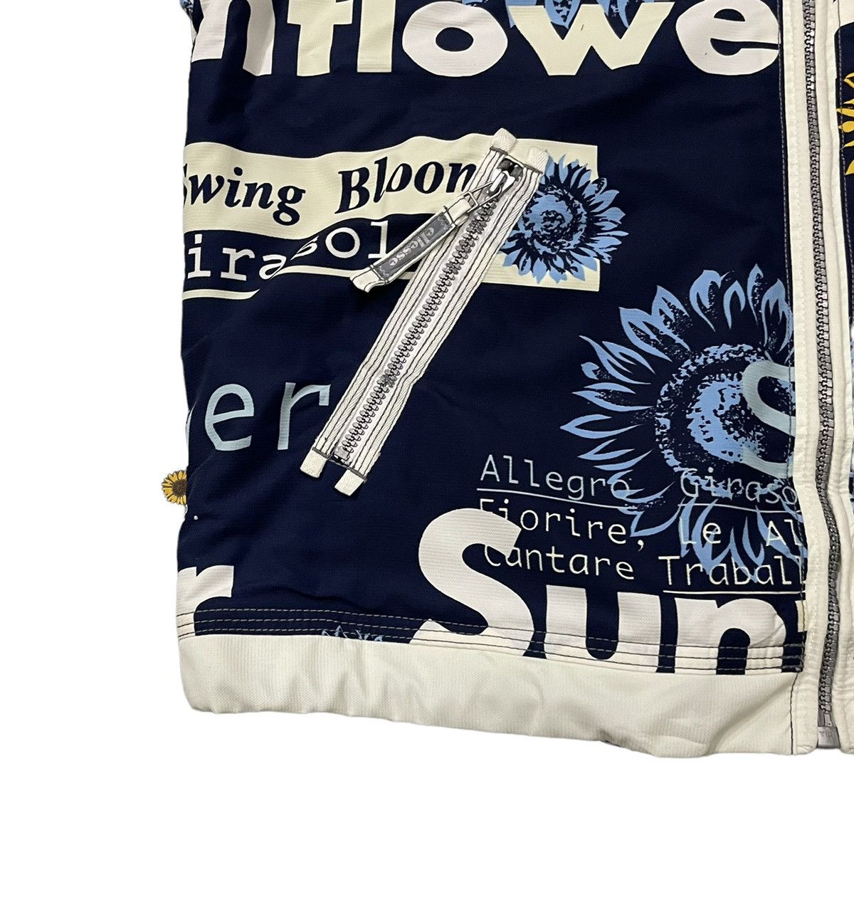 Ellesse Vintage 90’s Ellesse Sunflower Fullprint Reversible Jacket Size US M / EU 48-50 / 2 - 4 Thumbnail