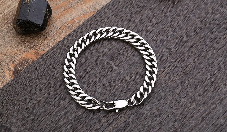 Jewelry 8mm Wide 316L Bracelets Size ONE SIZE - 2 Thumbnail