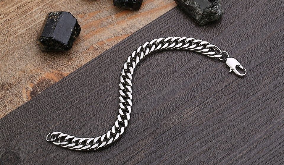 Jewelry 8mm Wide 316L Bracelets Size ONE SIZE - 3 Thumbnail