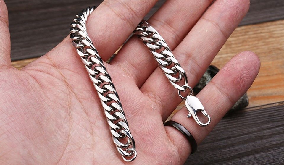 Jewelry 8mm Wide 316L Bracelets Size ONE SIZE - 1 Thumbnail