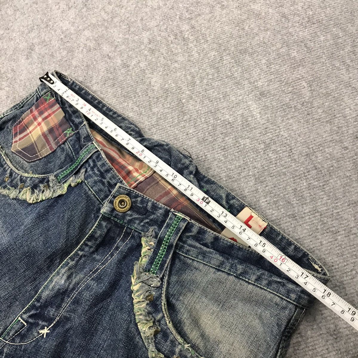 Japanese Brand BAGGY💥KISSMARK JAPAN DISTRESSED DENIM JEANS PANTS Size US 34 / EU 50 - 13 Thumbnail