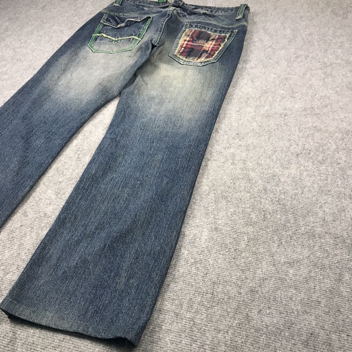 Japanese Brand BAGGY💥KISSMARK JAPAN DISTRESSED DENIM JEANS PANTS Size US 34 / EU 50 - 8 Thumbnail
