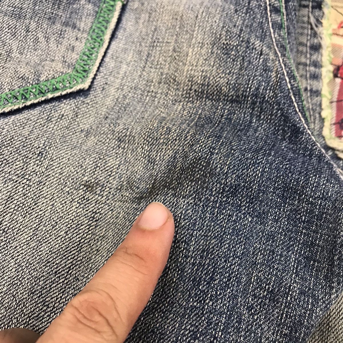 Japanese Brand BAGGY💥KISSMARK JAPAN DISTRESSED DENIM JEANS PANTS Size US 34 / EU 50 - 9 Thumbnail