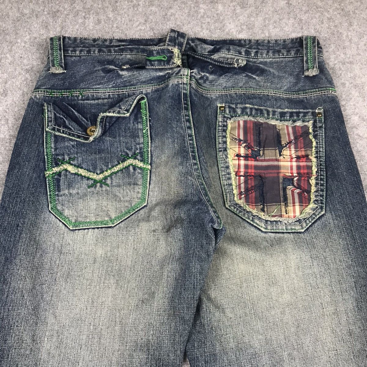 Japanese Brand BAGGY💥KISSMARK JAPAN DISTRESSED DENIM JEANS PANTS Size US 34 / EU 50 - 6 Thumbnail