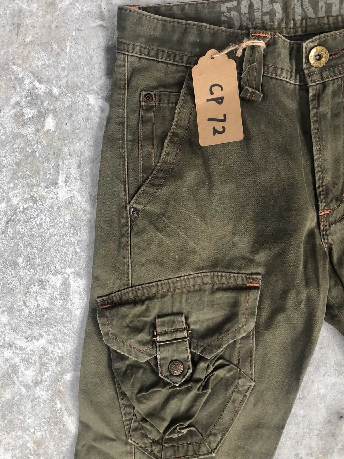 Edwin Edwin 505 Khaki Cargo Pants Tactical Multipocket Size US 30 / EU 46 - 4 Thumbnail