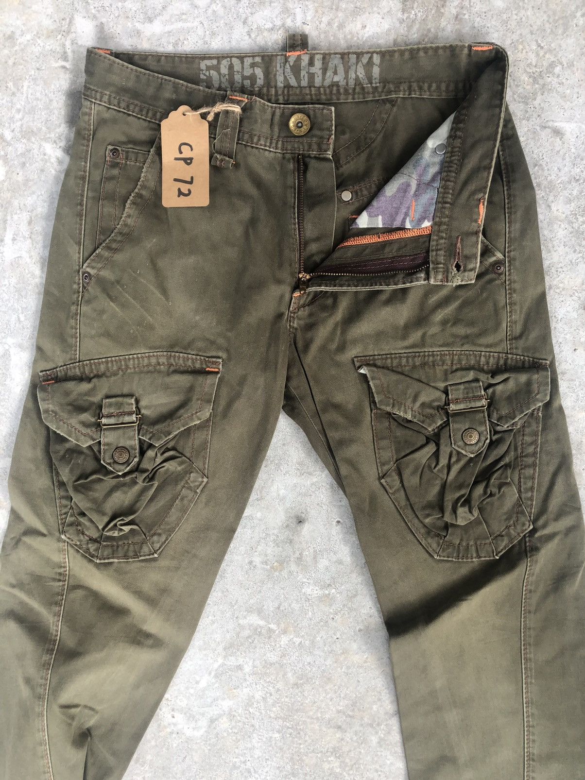 Edwin Edwin 505 Khaki Cargo Pants Tactical Multipocket Size US 30 / EU 46 - 3 Thumbnail