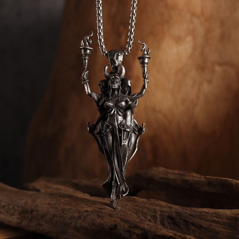 Jewelry Three Witch Swordsman Pendant Necklace Size ONE SIZE - 4 Thumbnail
