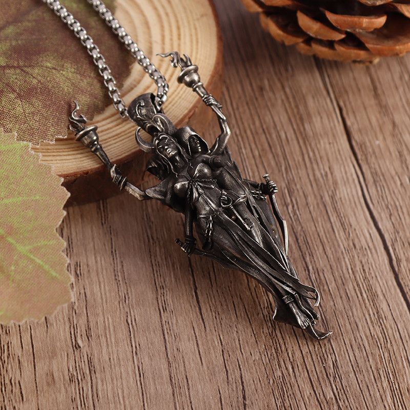 Jewelry Three Witch Swordsman Pendant Necklace Size ONE SIZE - 2 Thumbnail