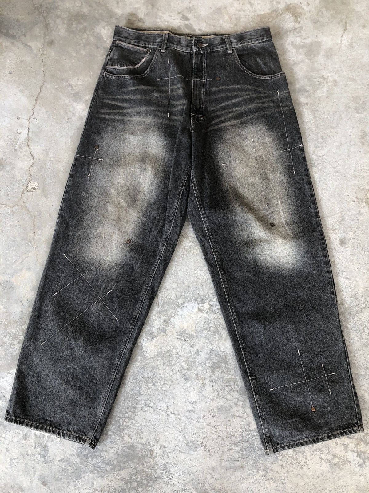 Pelle Pelle Pelle Pelle Distressed Denim hip hop Baggy Jeans Size US 36 / EU 52 - 1 Thumbnail