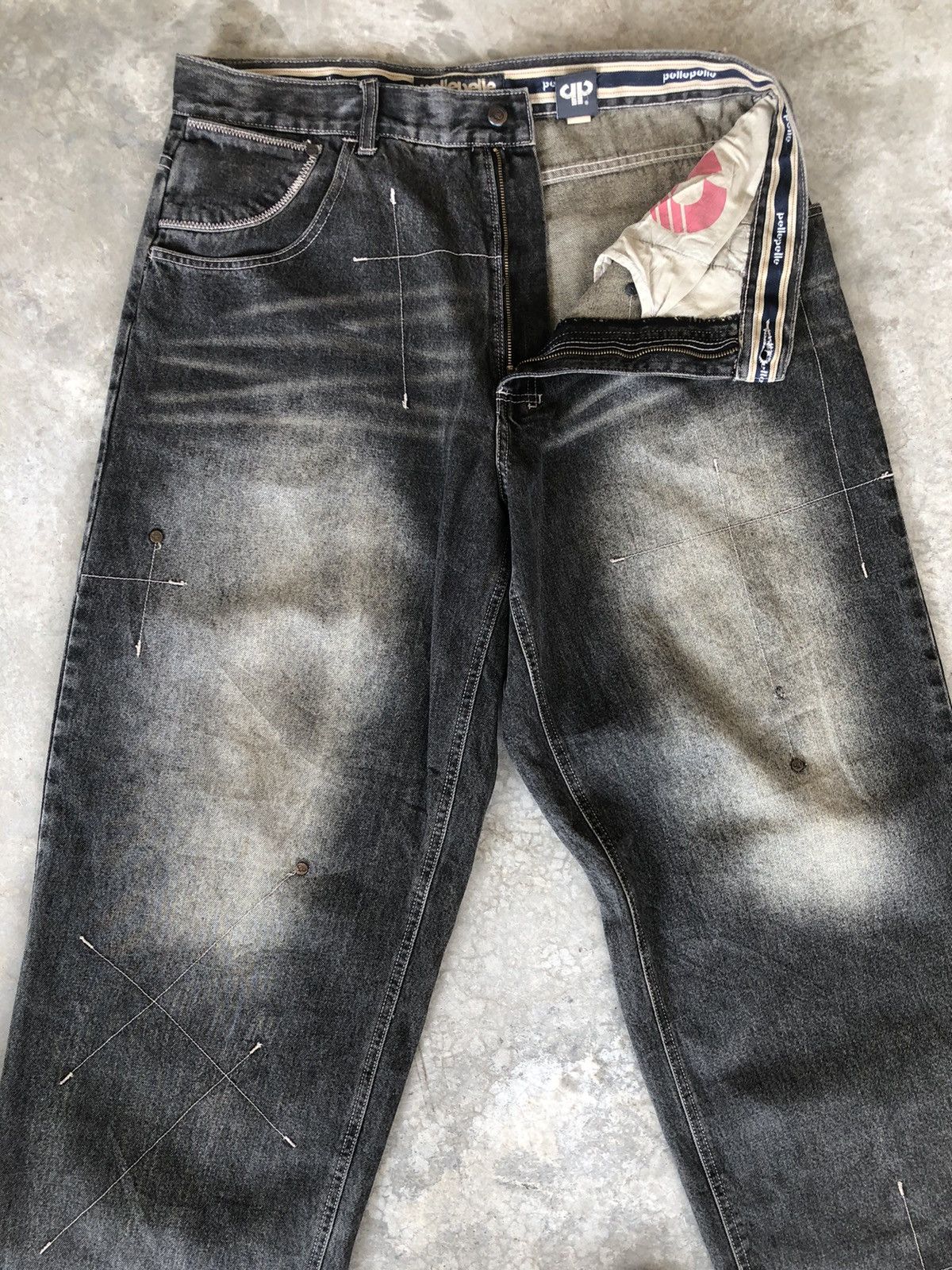 Pelle Pelle Pelle Pelle Distressed Denim hip hop Baggy Jeans Size US 36 / EU 52 - 2 Thumbnail