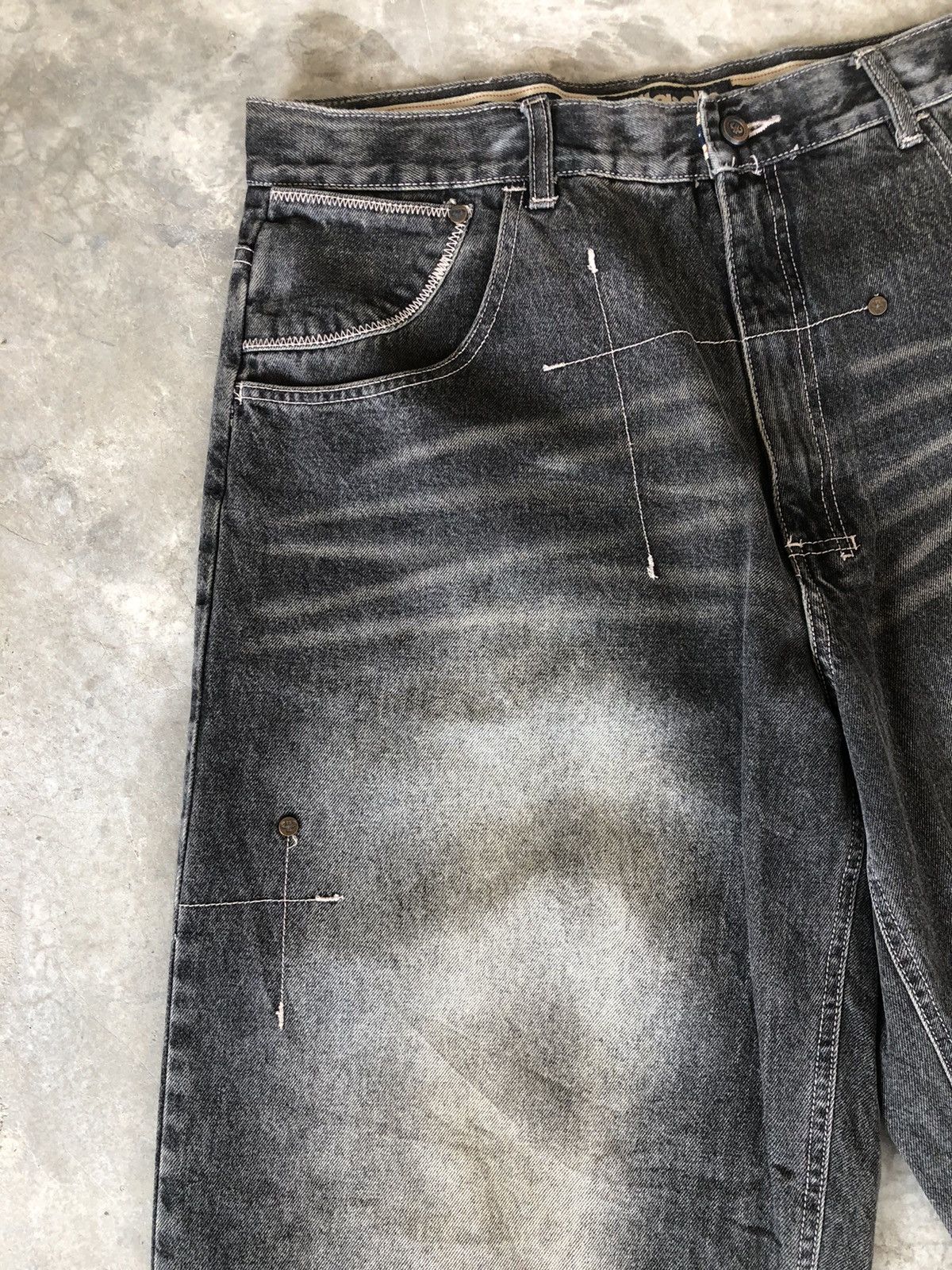 Pelle Pelle Pelle Pelle Distressed Denim hip hop Baggy Jeans Size US 36 / EU 52 - 3 Thumbnail