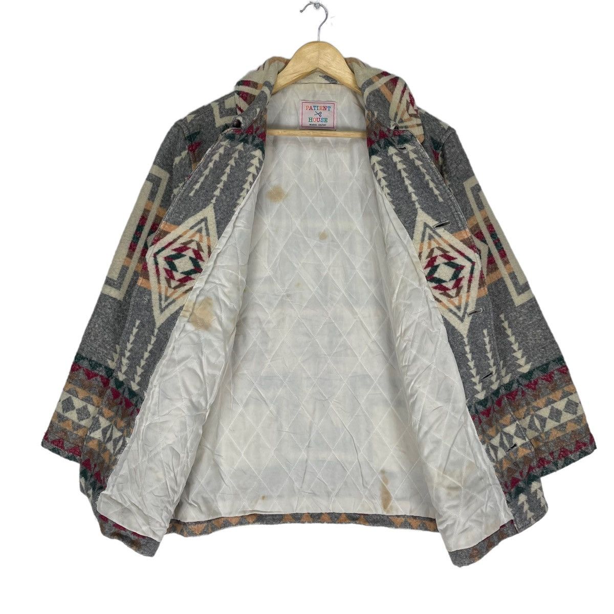 Japanese Brand × Native ❄️PATIENT HOUSE Navajo Wool Button Jacket Like Chimayo Size US M / EU 48-50 / 2 - 9 Thumbnail