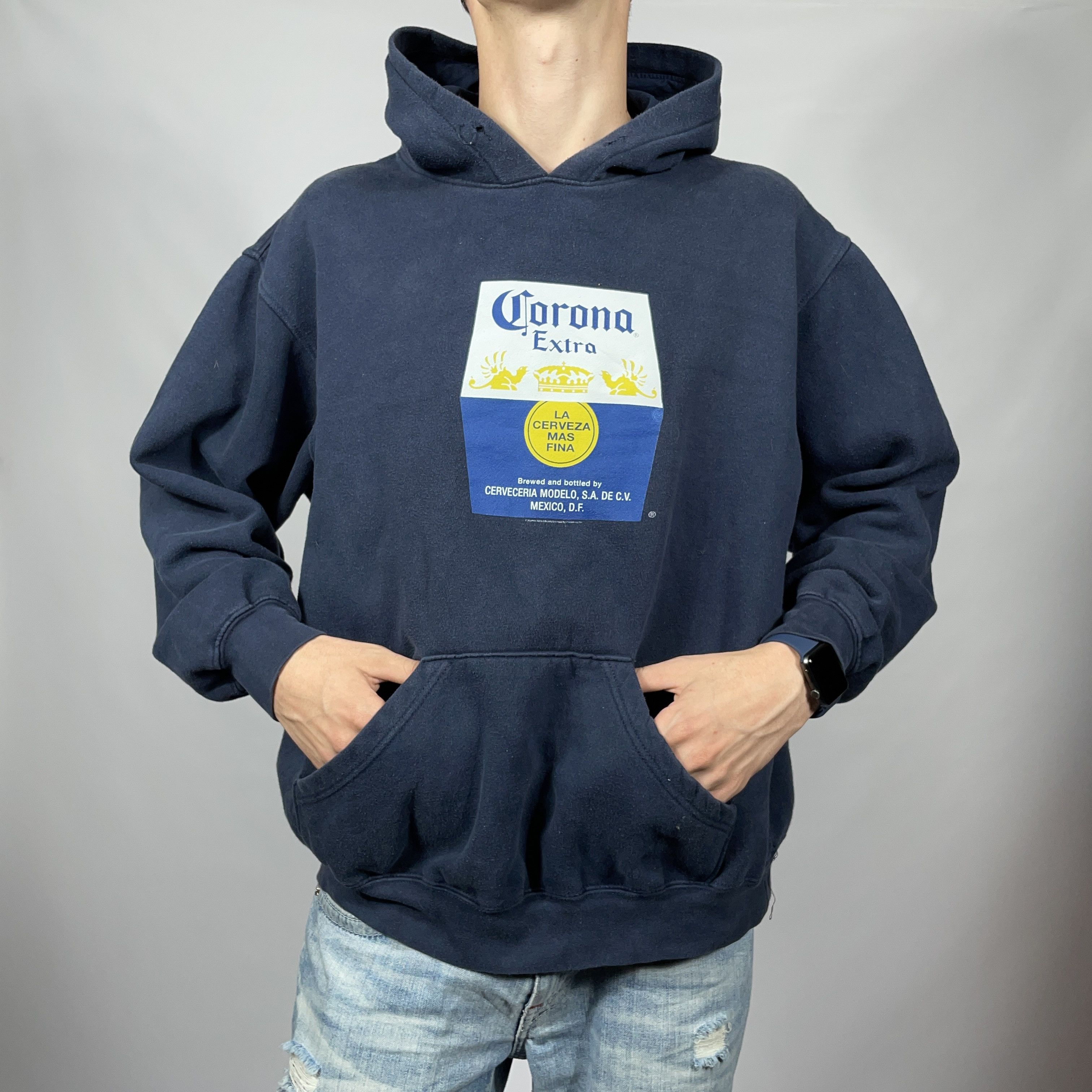 Vintage Vintge Merch Corona Extra 1995 buggy hoodie Size US XL / EU 56 / 4 - 3 Thumbnail