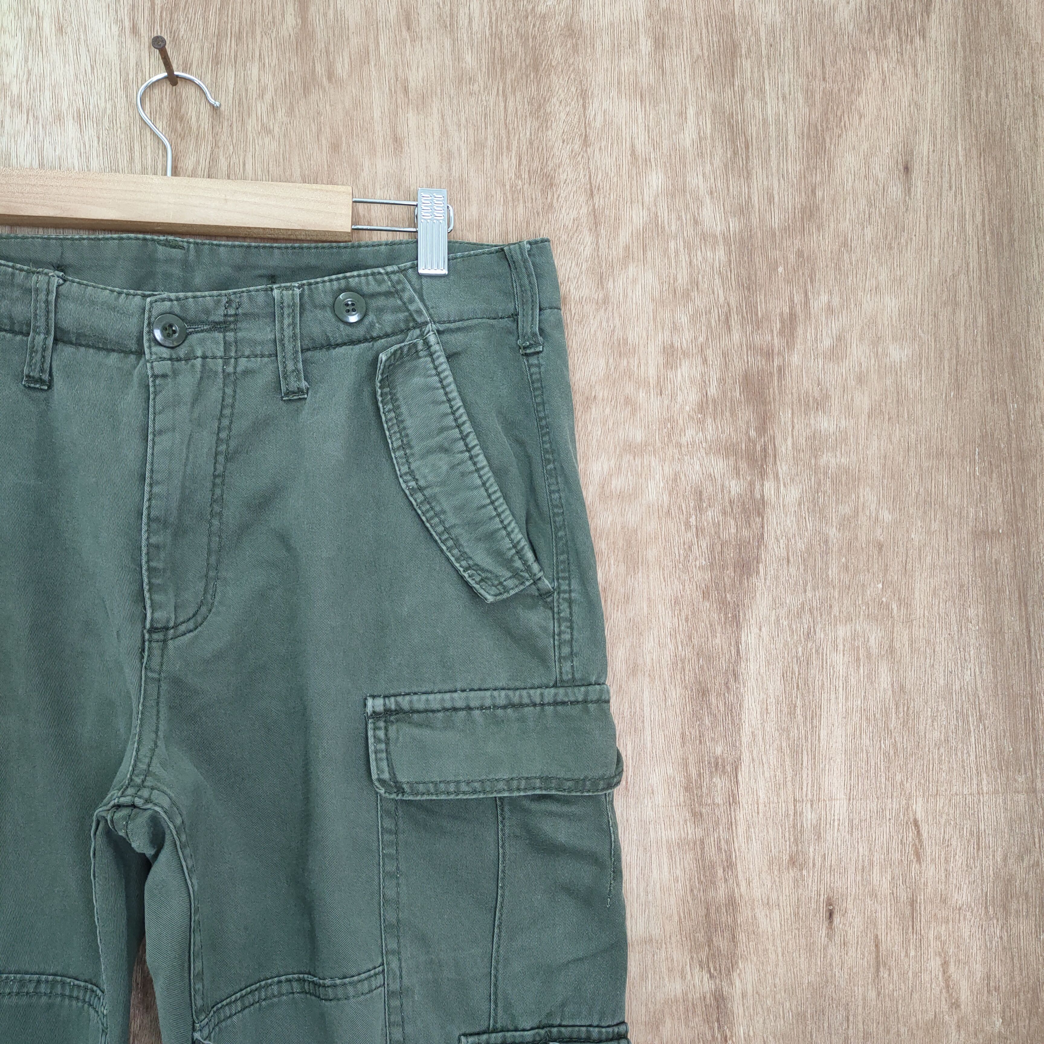 Japanese Brand × Vintage VINTAGE FADED GREEN CARGO PANTS Size US 34 / EU 50 - 11 Thumbnail