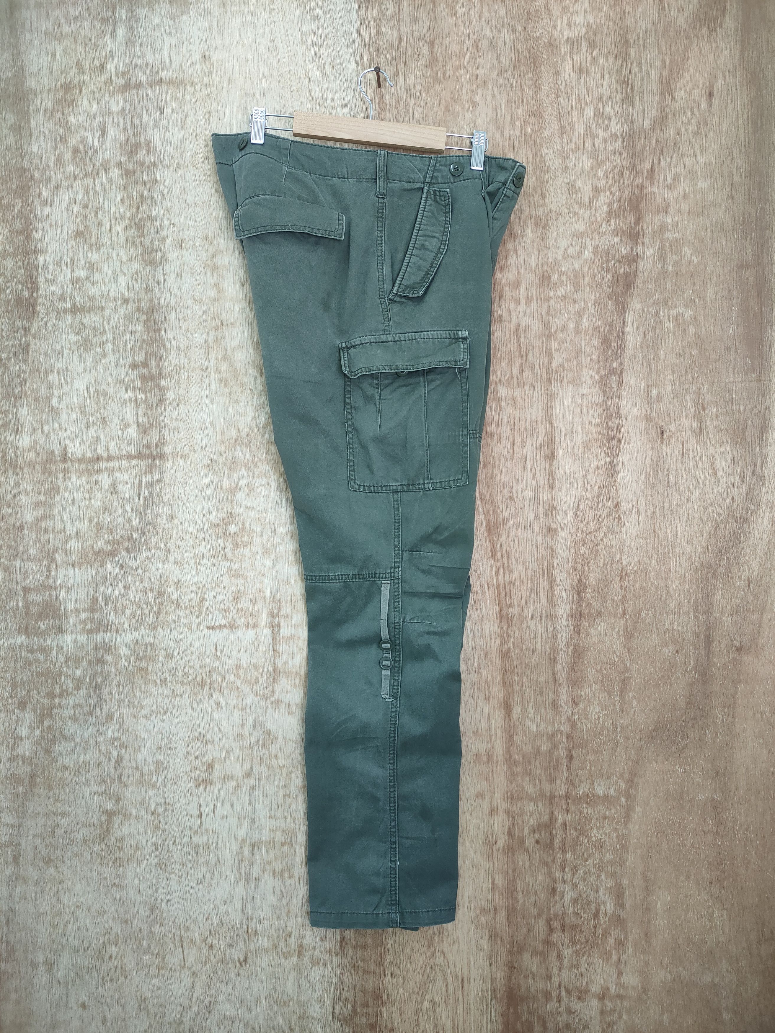 Japanese Brand × Vintage VINTAGE FADED GREEN CARGO PANTS Size US 34 / EU 50 - 5 Thumbnail