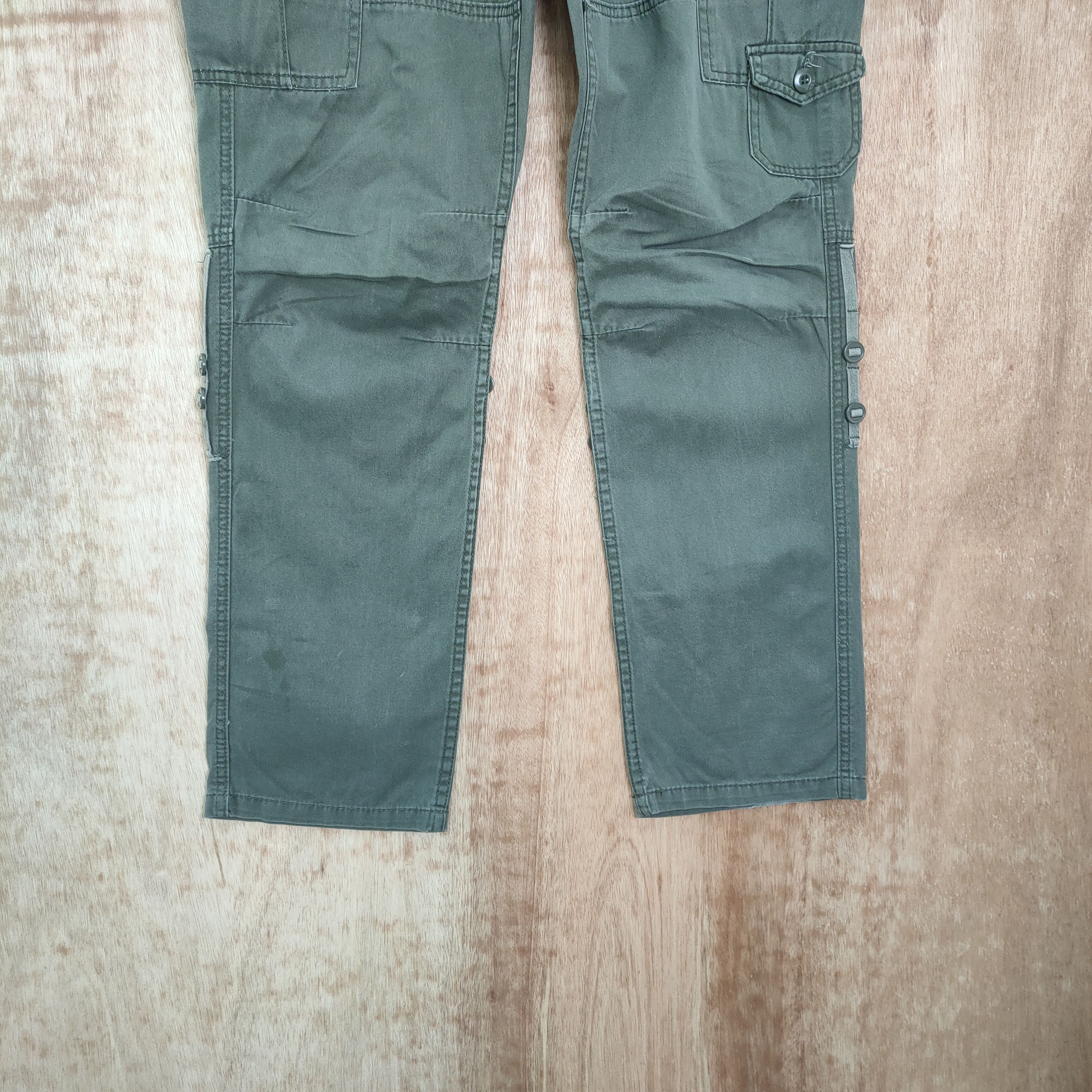 Japanese Brand × Vintage VINTAGE FADED GREEN CARGO PANTS Size US 34 / EU 50 - 3 Thumbnail