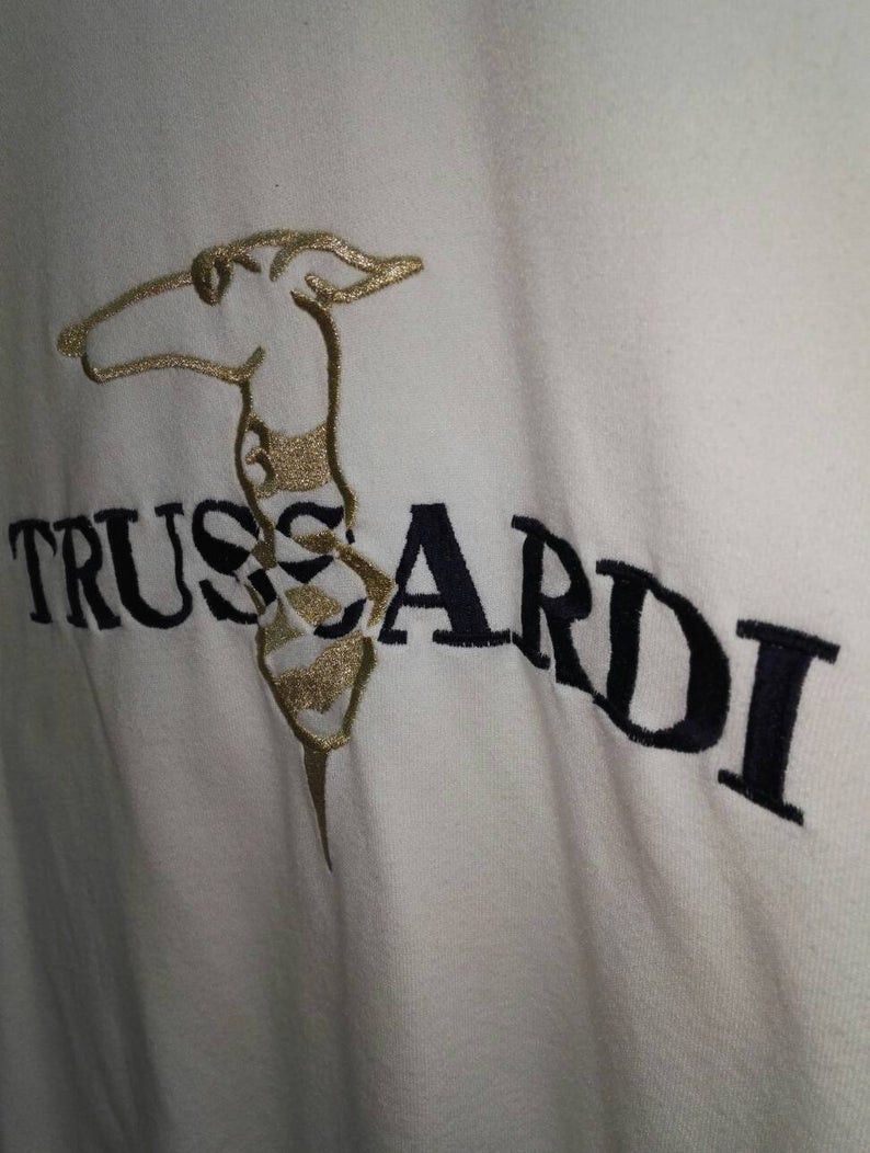 Trussardi Vintage TRUSSARDI embroidered Big Logo made in Italy(ss250) Size US L / EU 52-54 / 3 - 2 Thumbnail