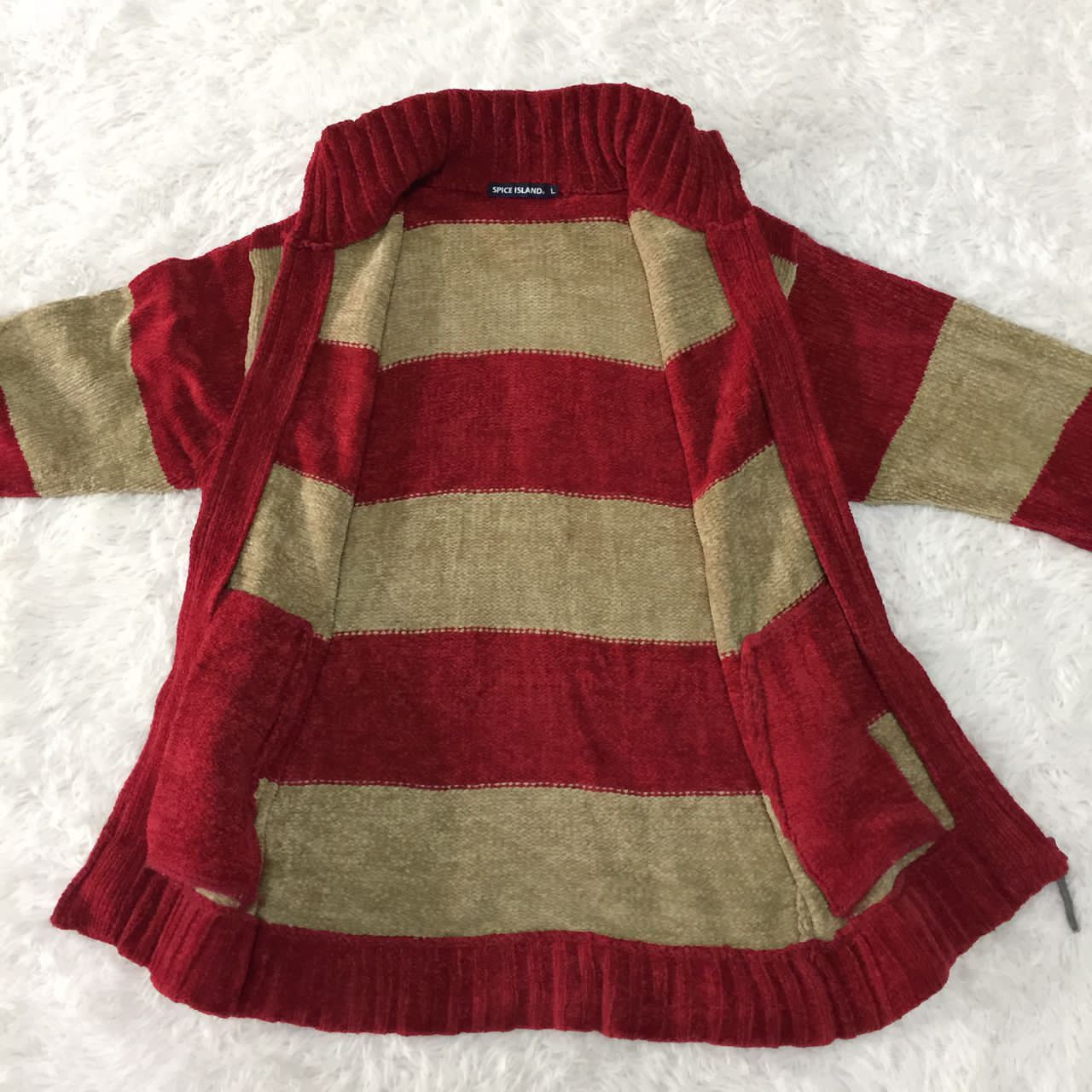 Japanese Brand Spice Island Lines Bar Jacket Knit Size US L / EU 52-54 / 3 - 3 Thumbnail